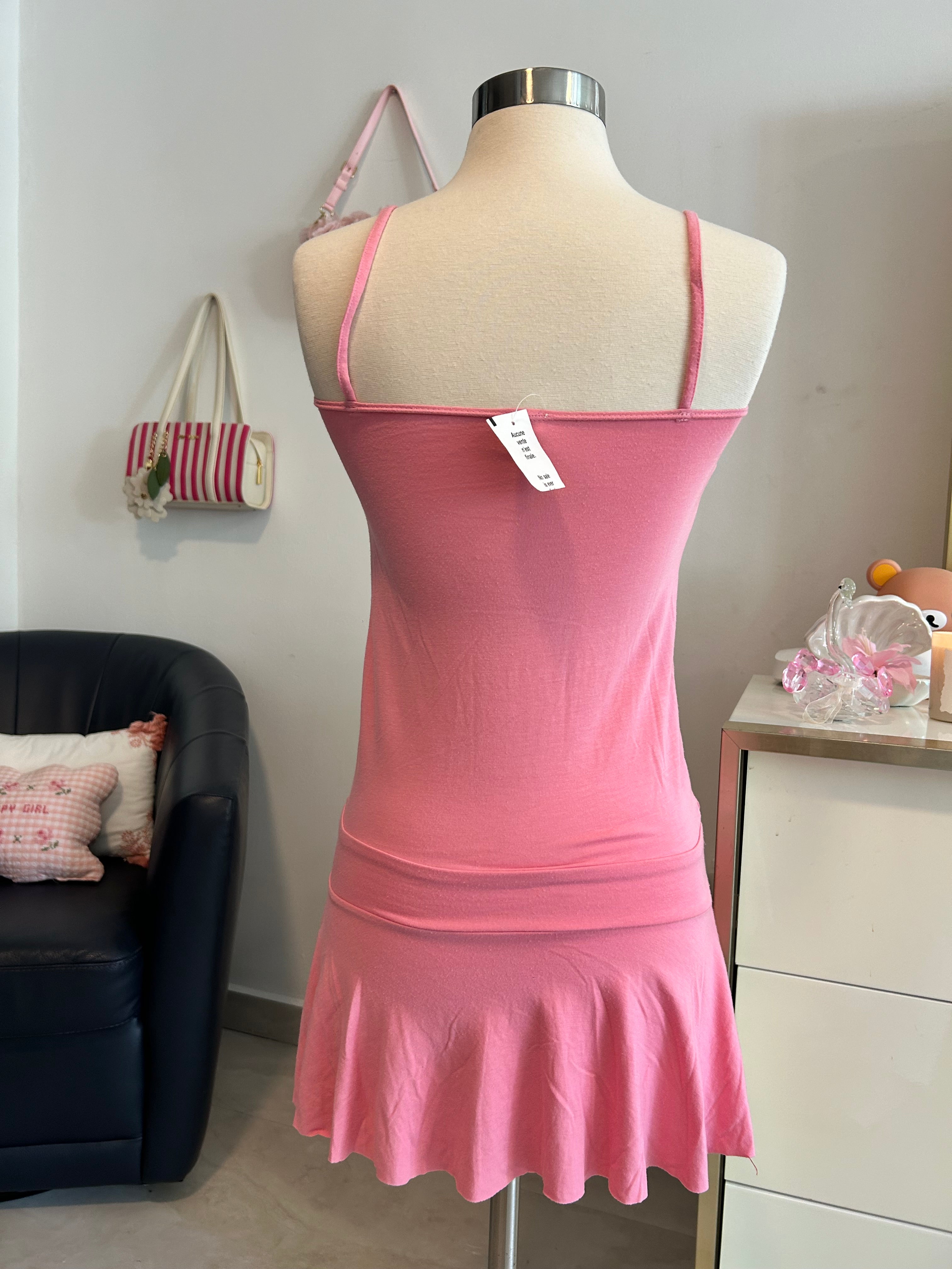 Deadstock Y2K Beaded Mini Dress-XS