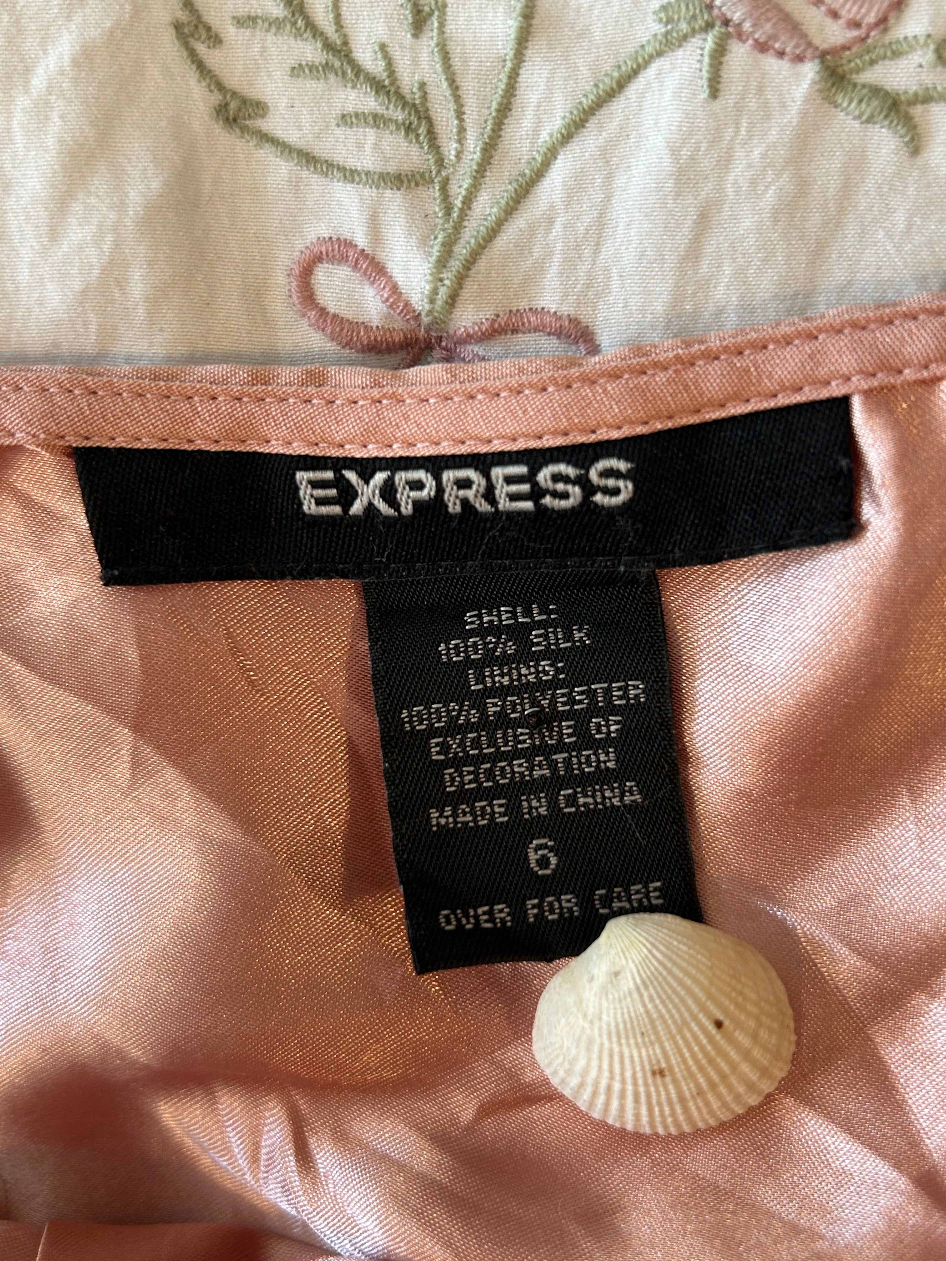 Y2K Express Silk Embroidered Midi Dress-6