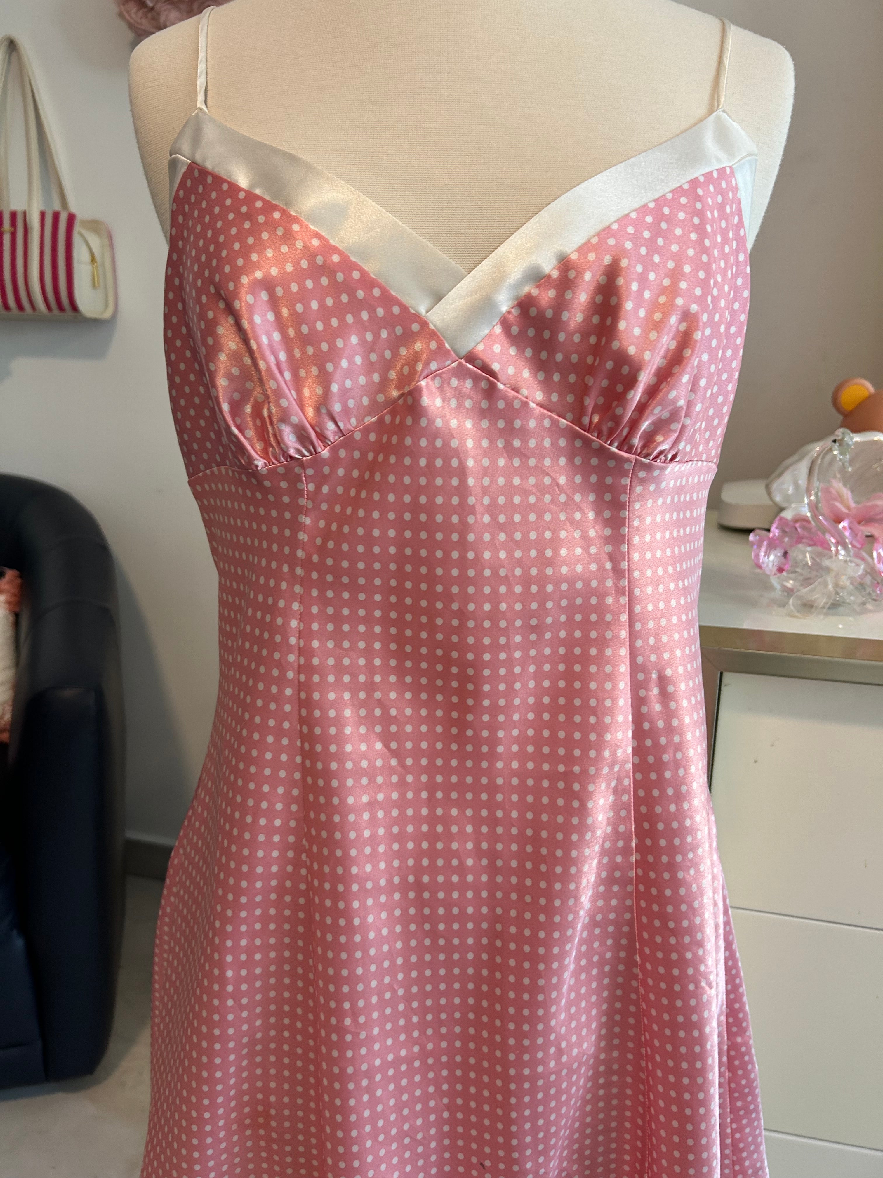 Victorias Secret Y2K Polka Dot Slip Dress-M