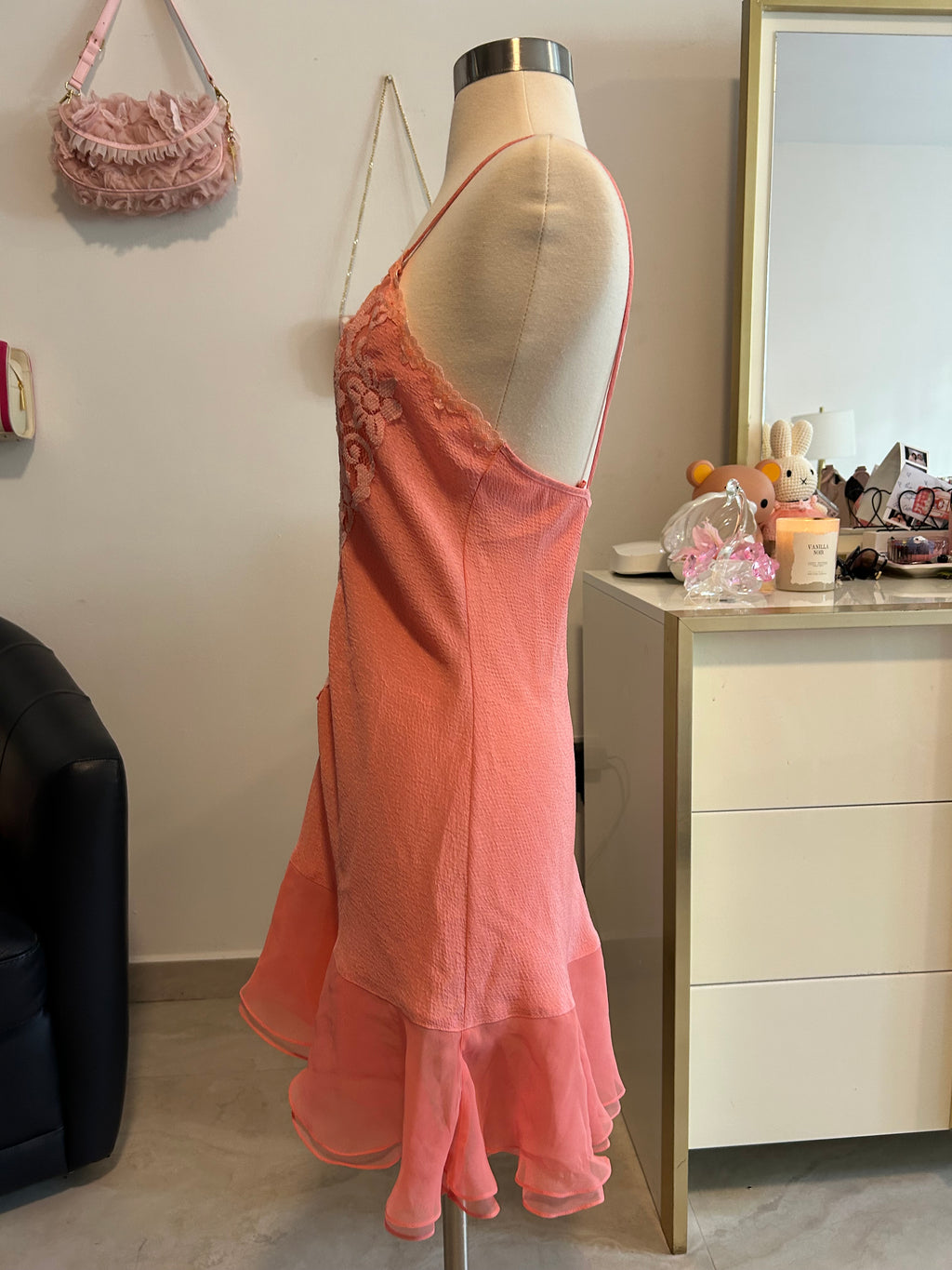 Gold Label Victorias Secret Coral Slip Dress-S