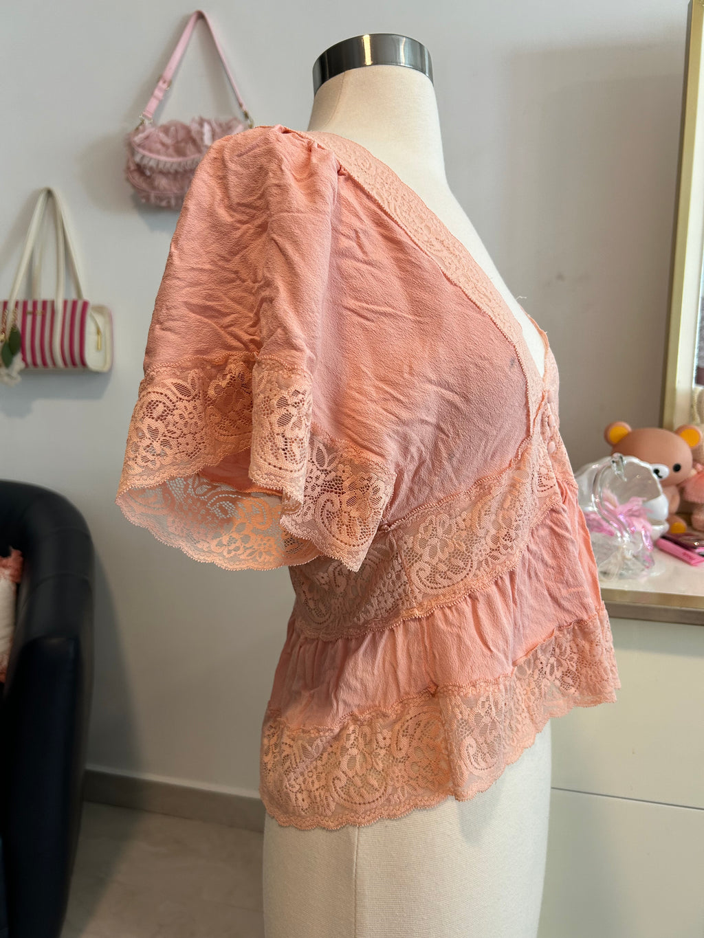 Forever 21 Peach Blouse-S