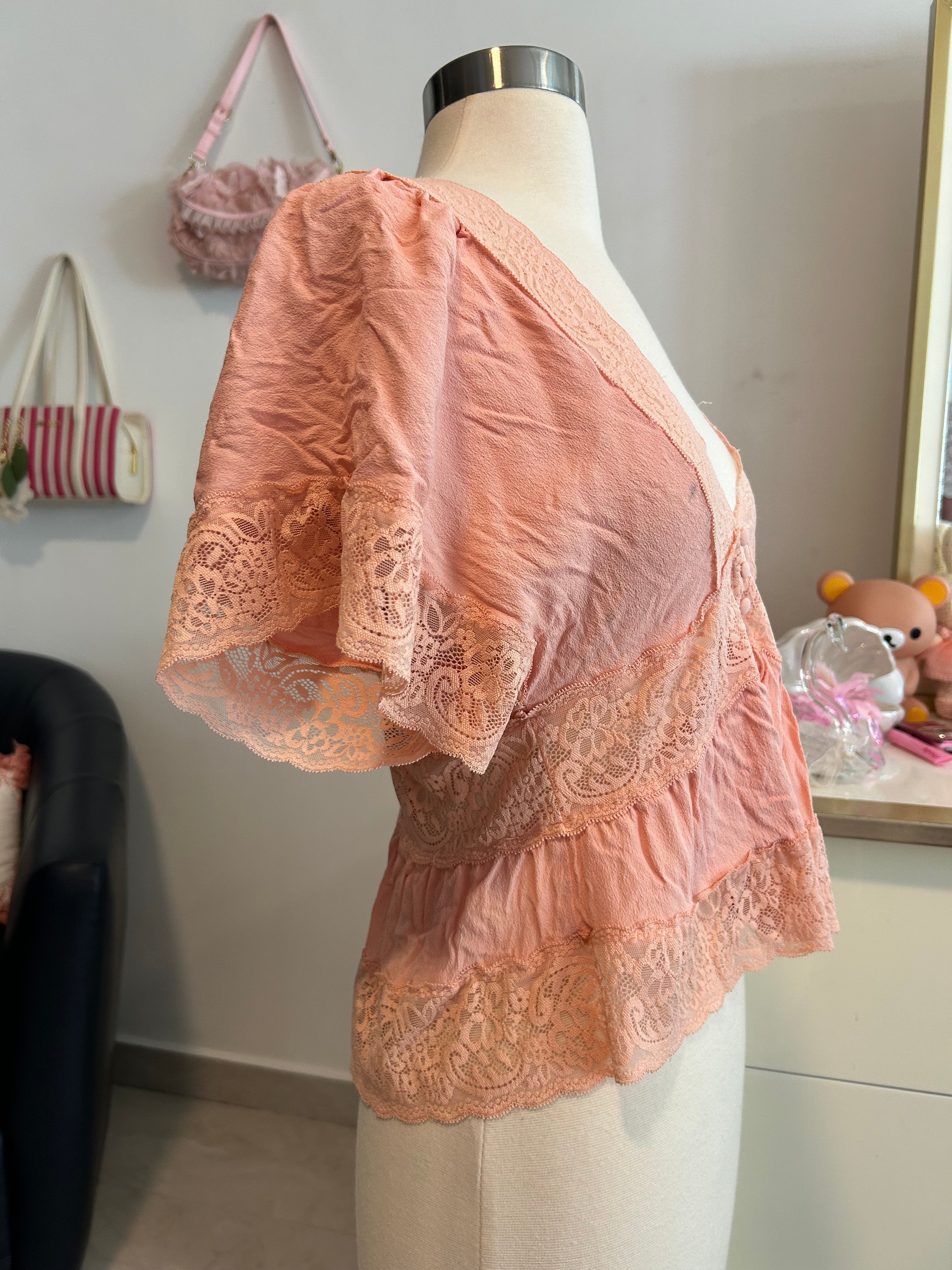 Forever 21 Peach Blouse-S