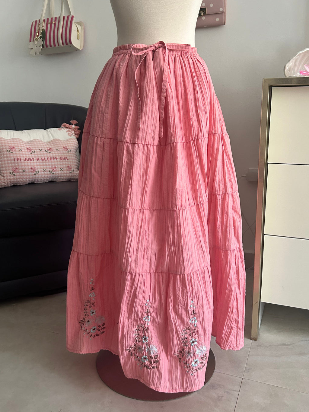 Kommotion Embroidered Maxi Skirt