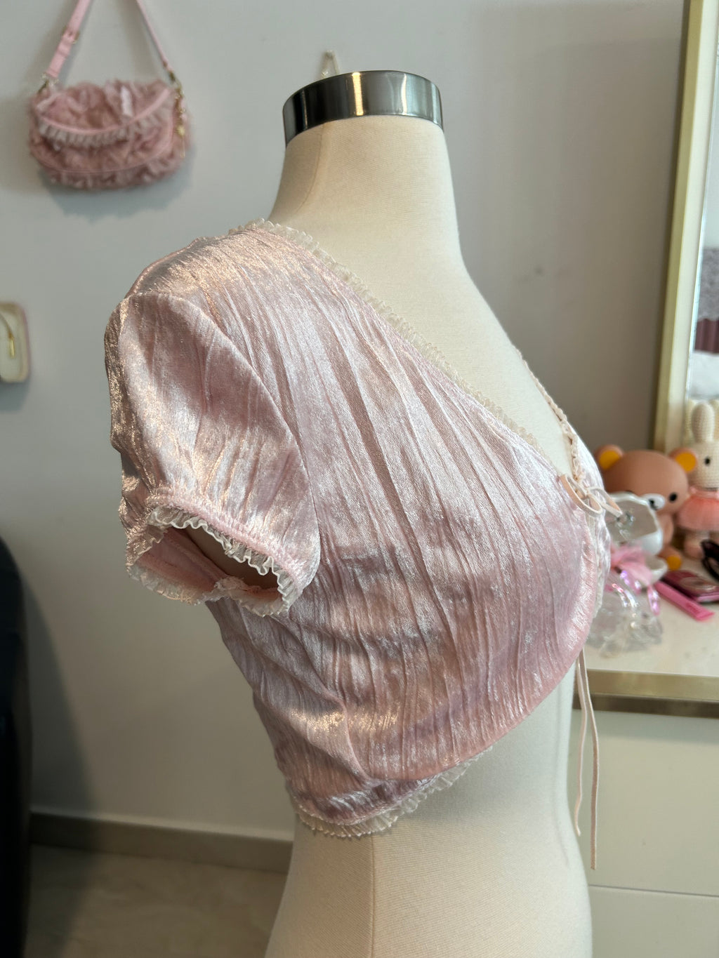 Rave Y2k Crushed Velvet Bolero-XS