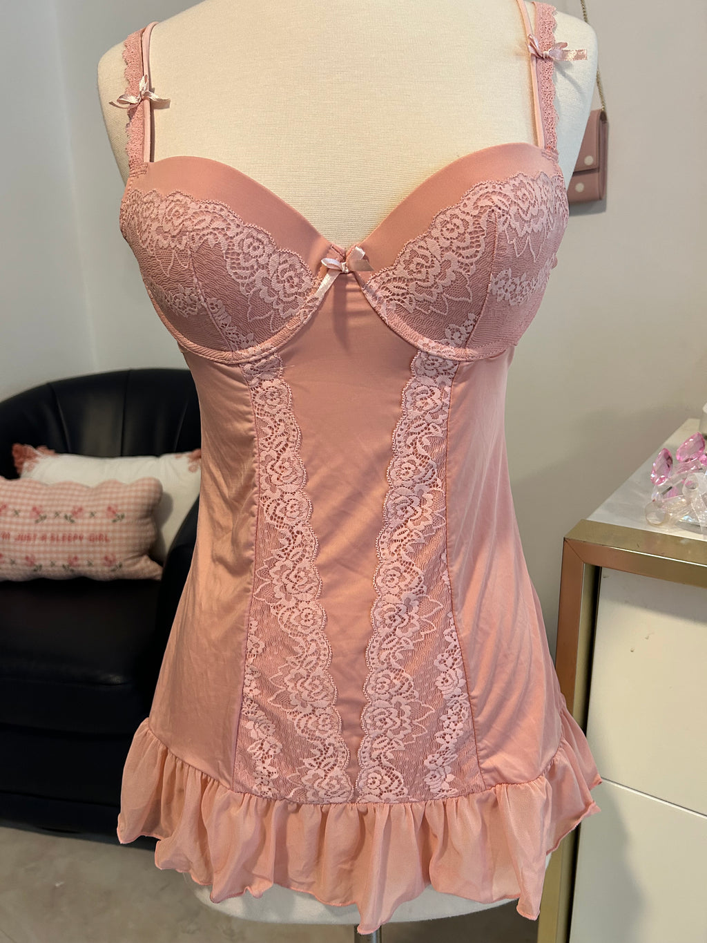 Sophie Pink Dusty Pink Bustier-S
