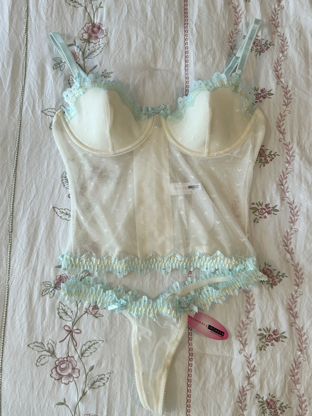 Deadstock NWT Corset & Thong Set-34B