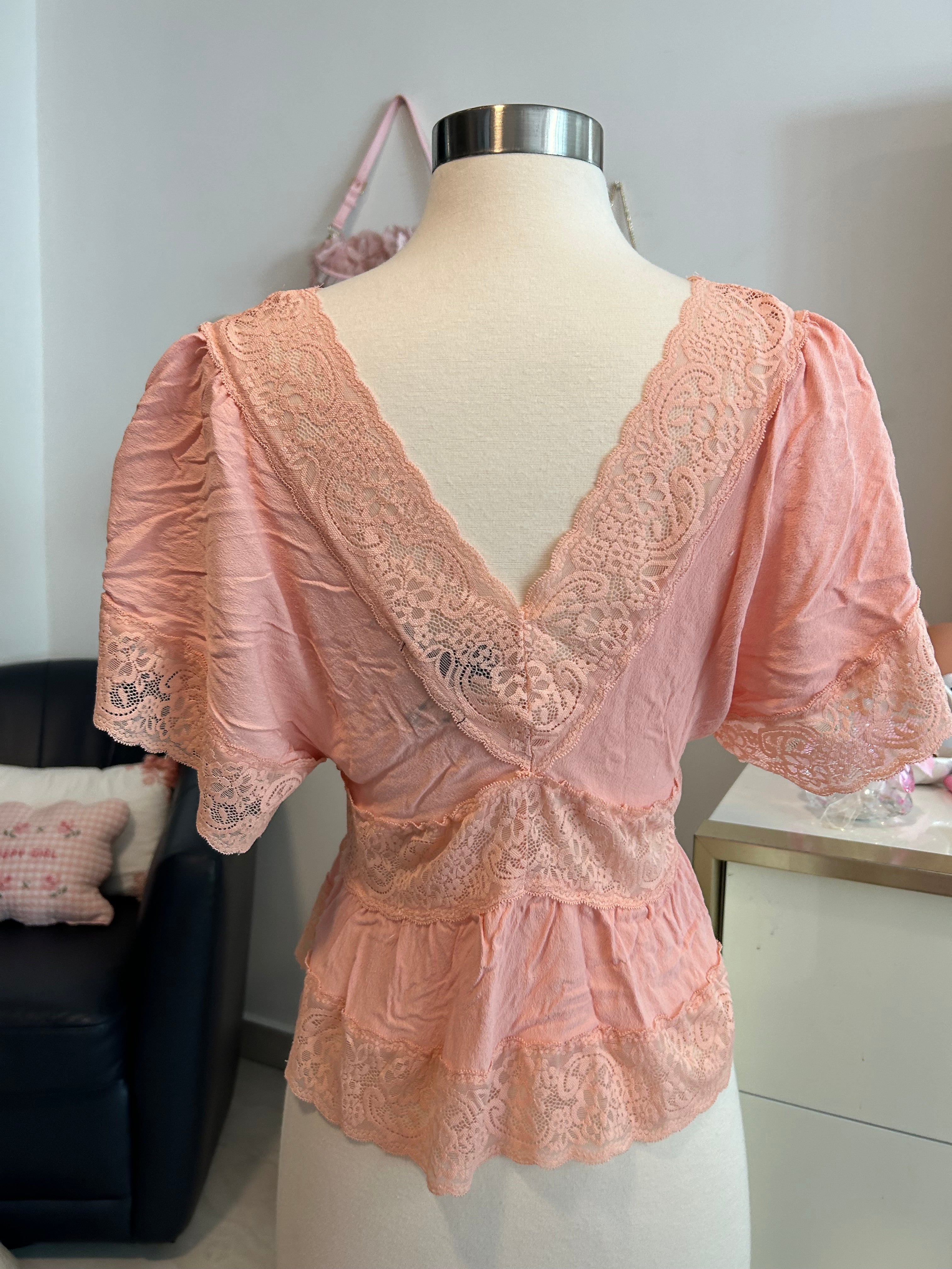 Forever 21 Peach Blouse-S