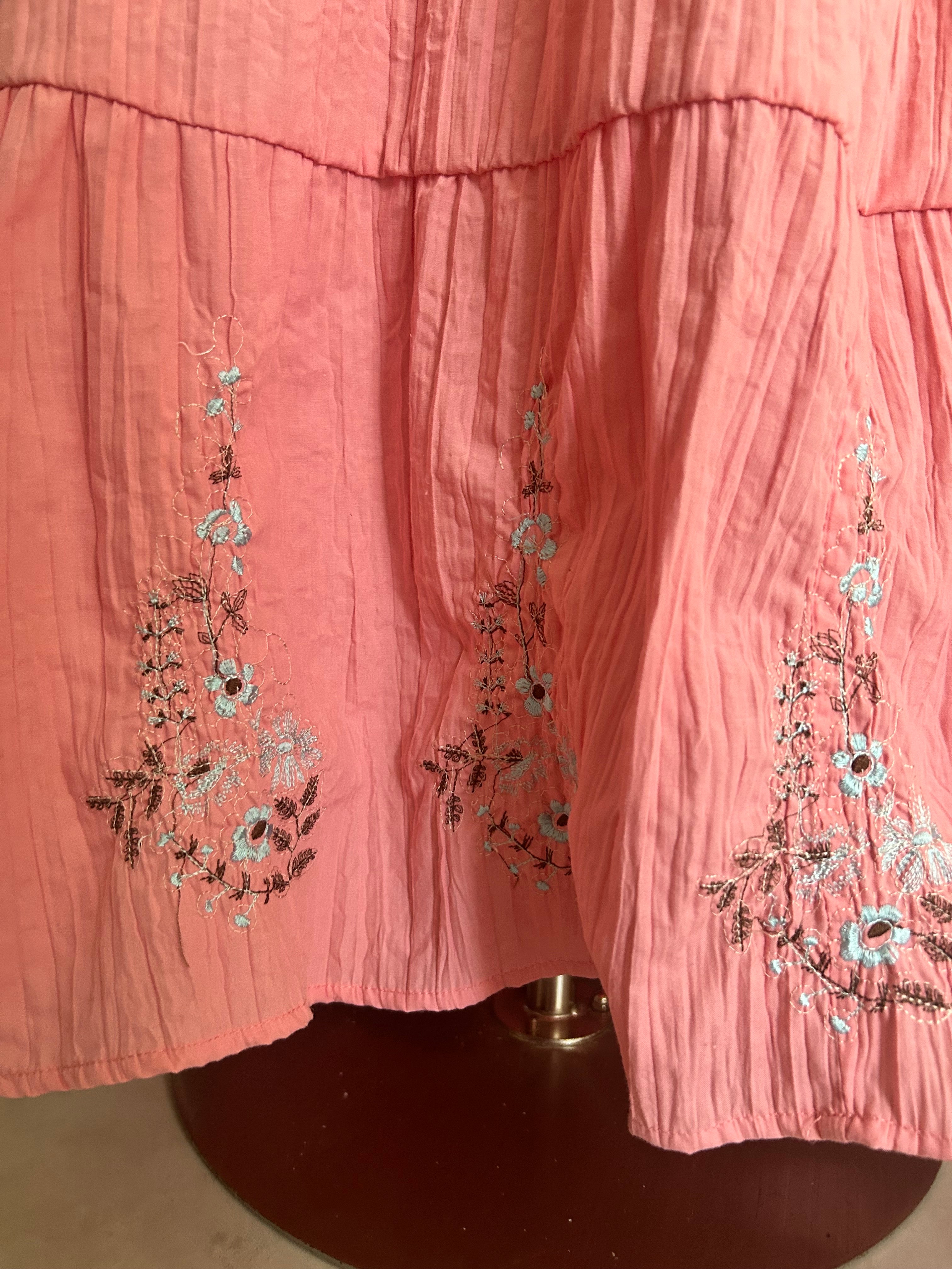 Kommotion Embroidered Maxi Skirt