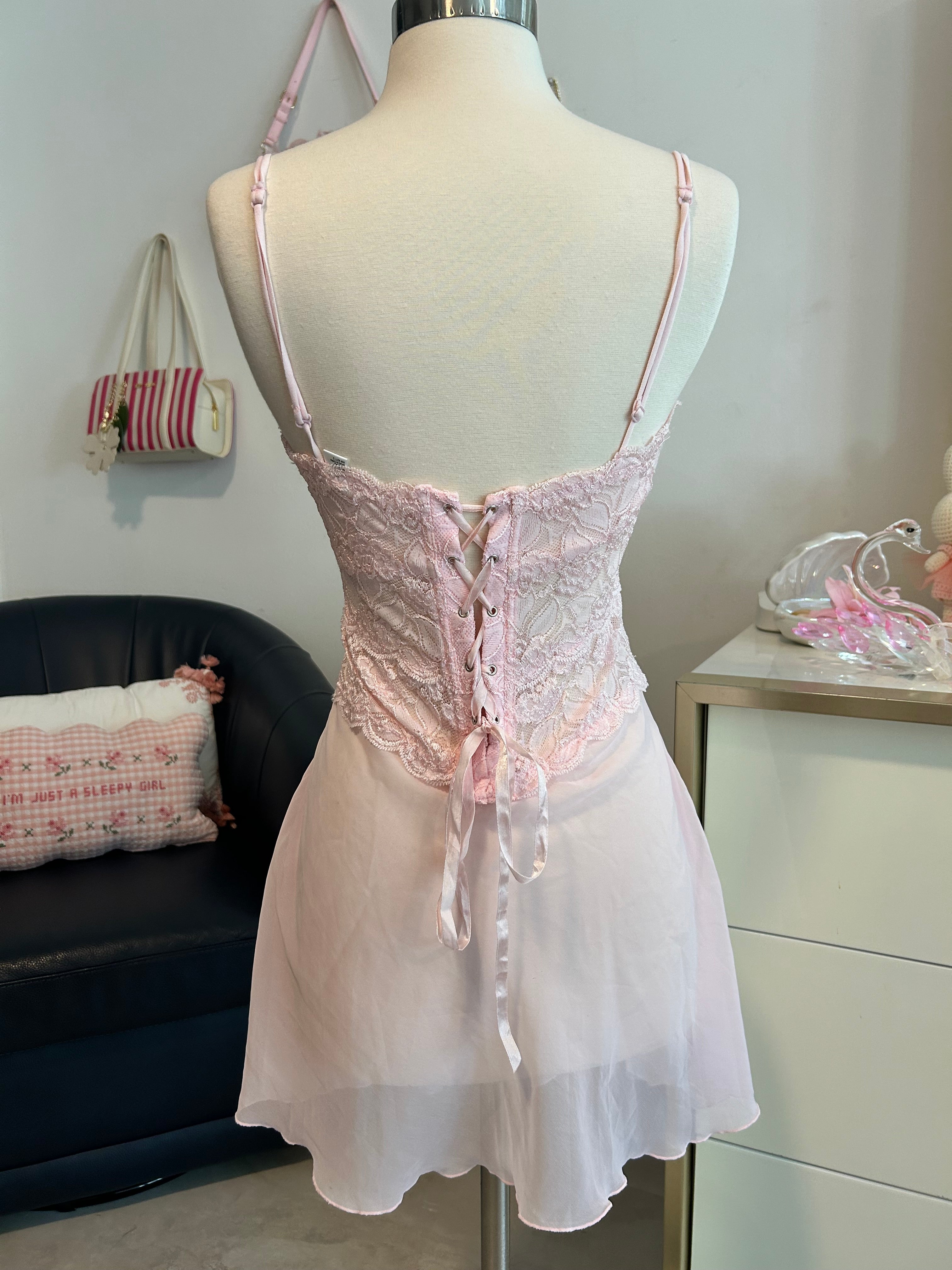 Native Intimates Lace Up Babydoll