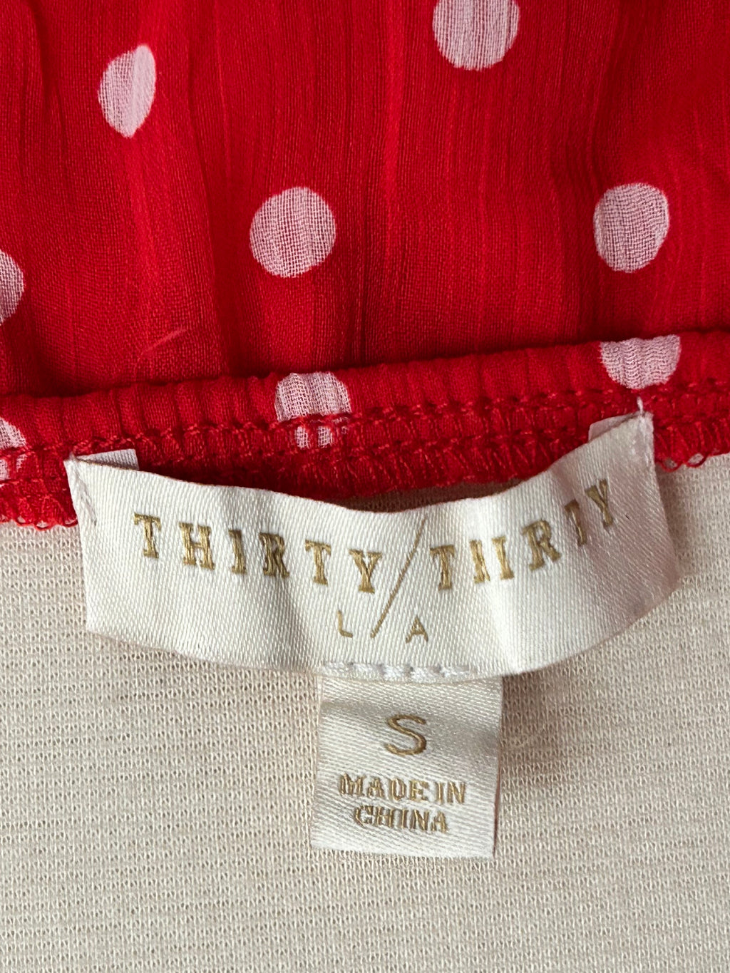 Red Polka Dot Neck Scarf Mini Dress-S
