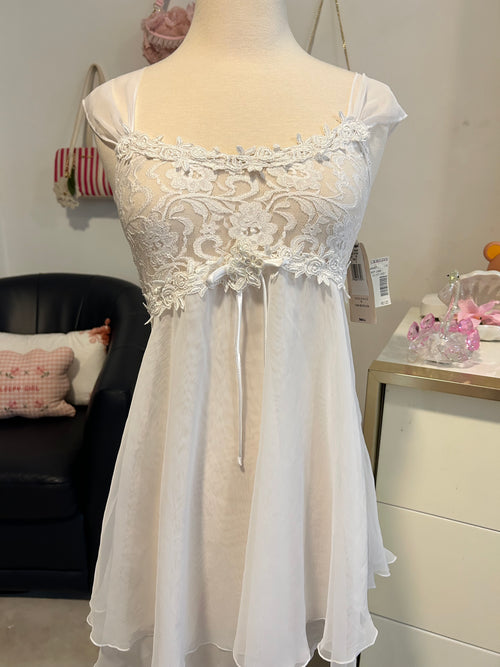 Cinema Etoile Lacey Babydoll Nightgown-S