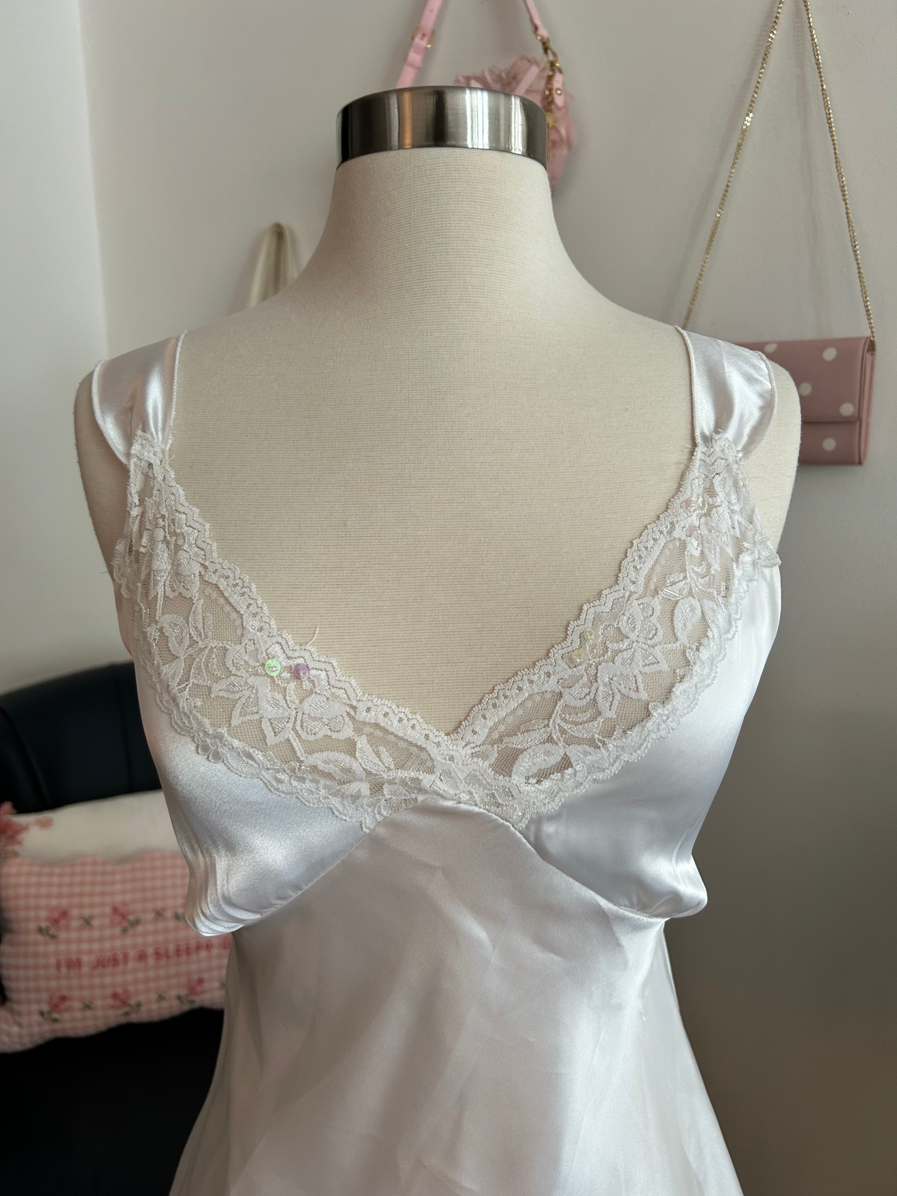 Vintage Poetry Sequin Lace Tie Back Top-S