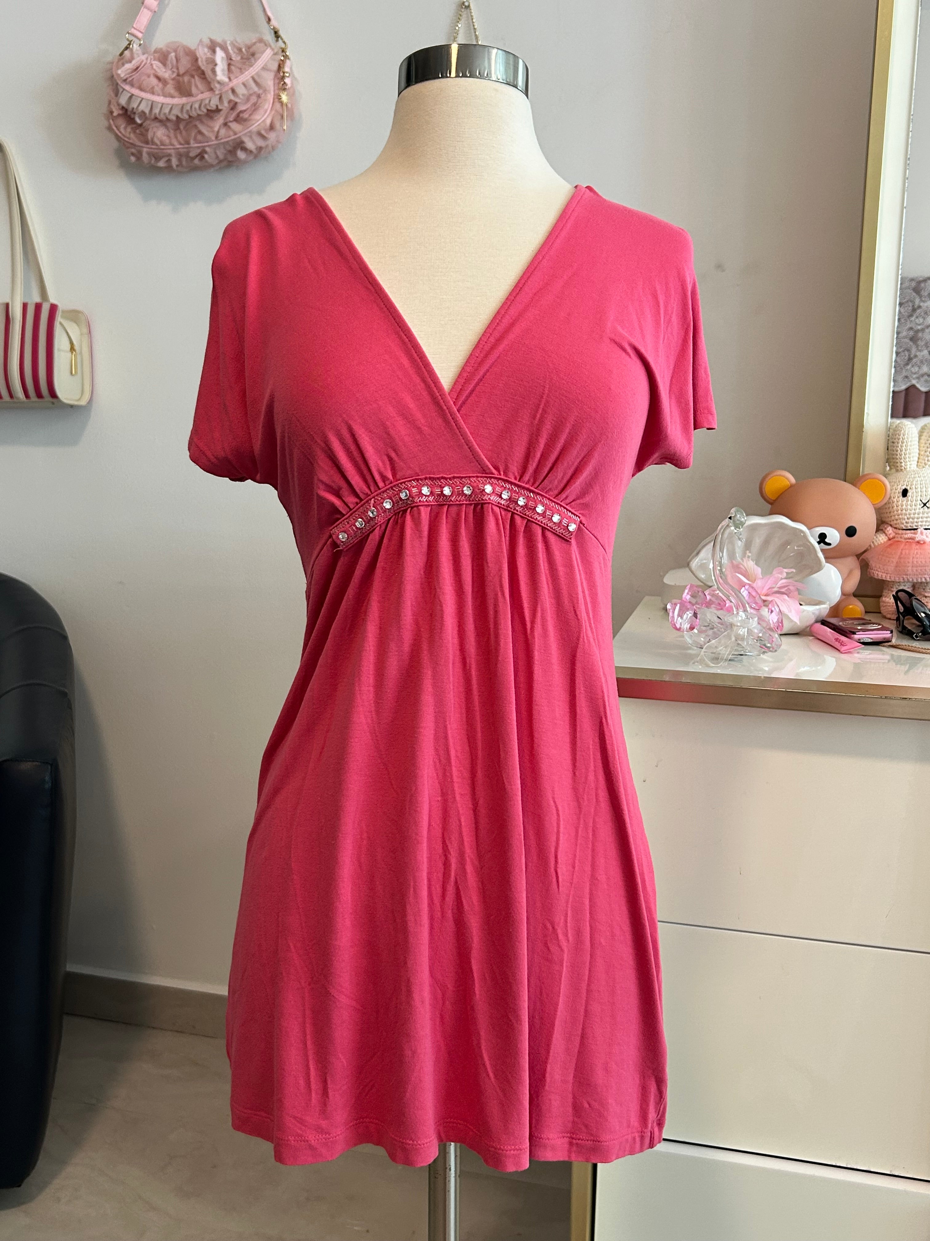 Y2K Gemstone Babydoll Dress-XS