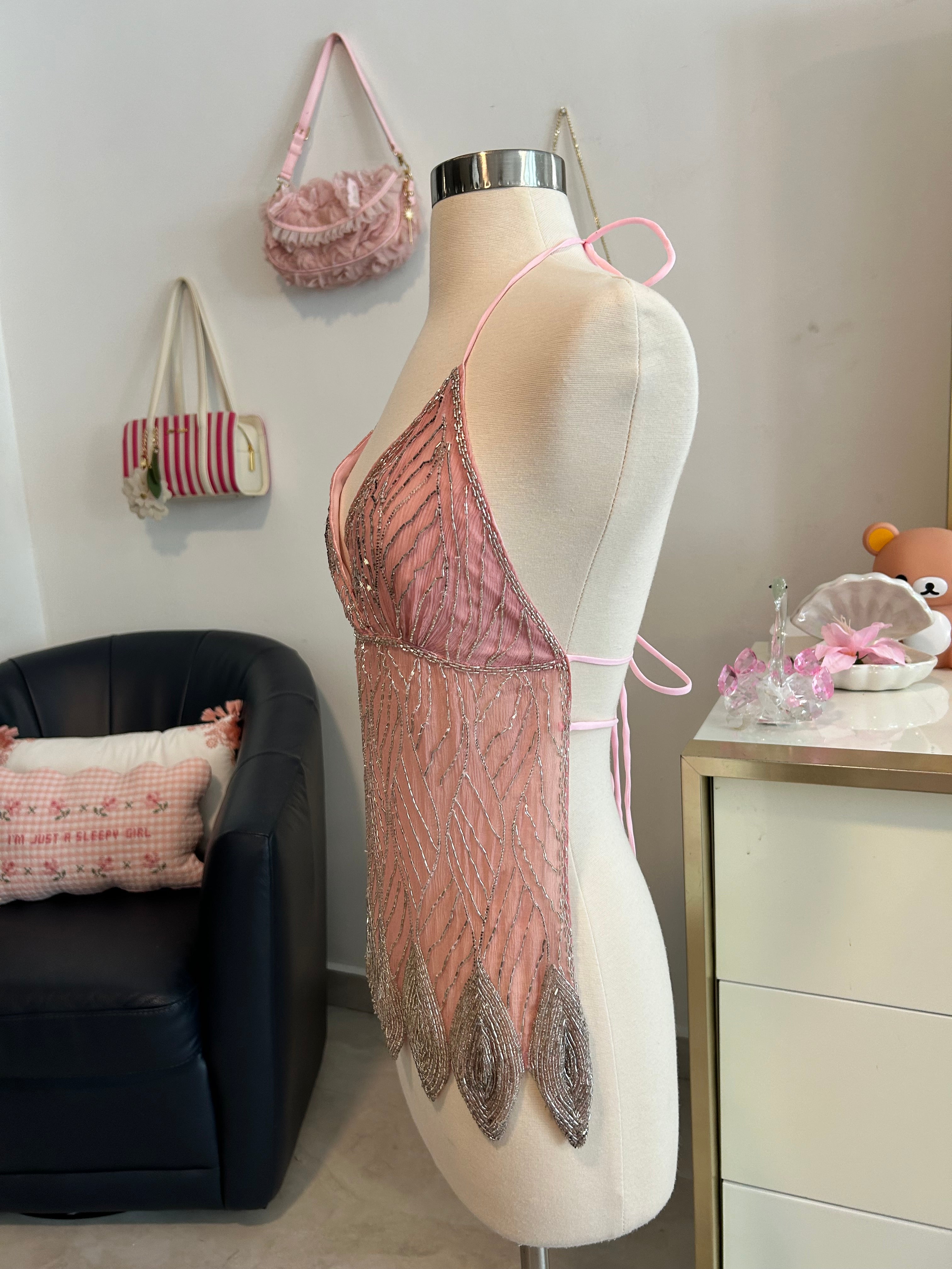 Handmade Glass Bead Fairy Top