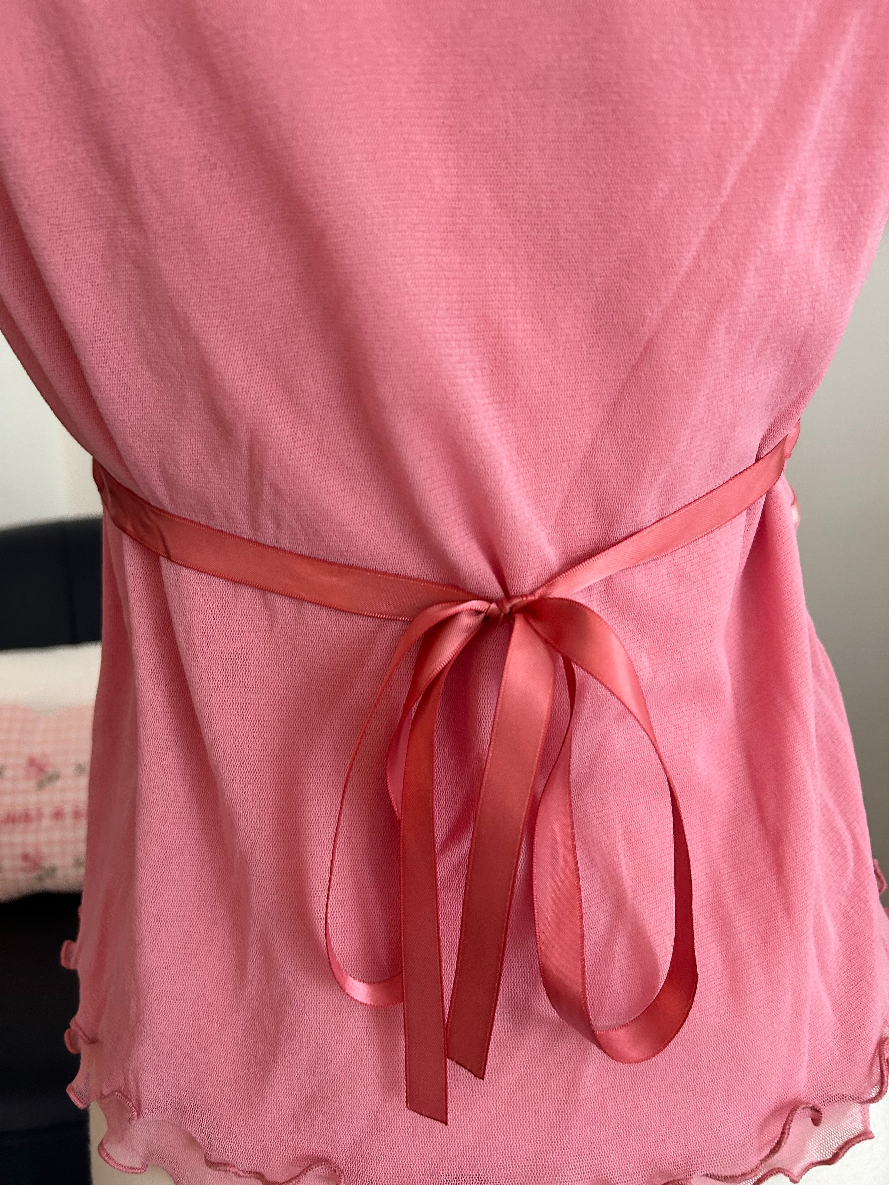 Y2K Tie Back Top-L