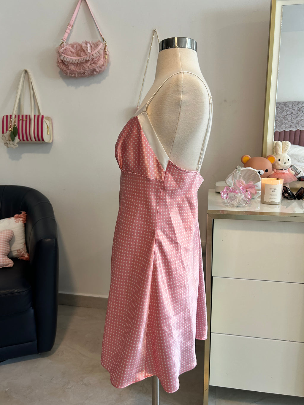 Victorias Secret Y2K Polka Dot Slip Dress-M