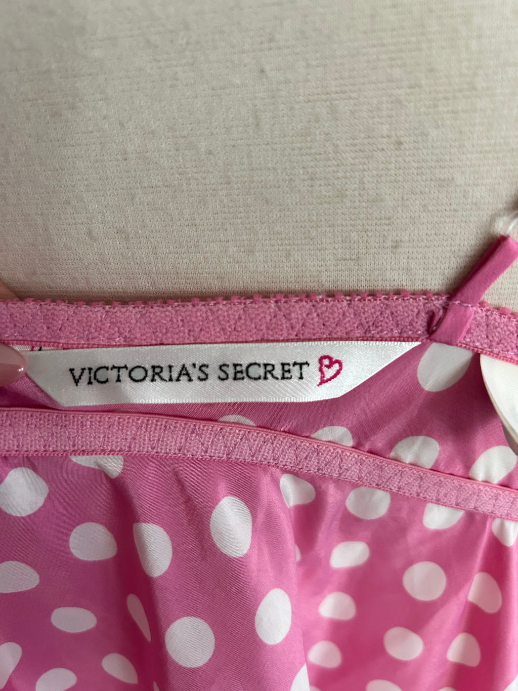 Victoria’s Secret Pink Polka Dot Babydoll Mini Dress-L