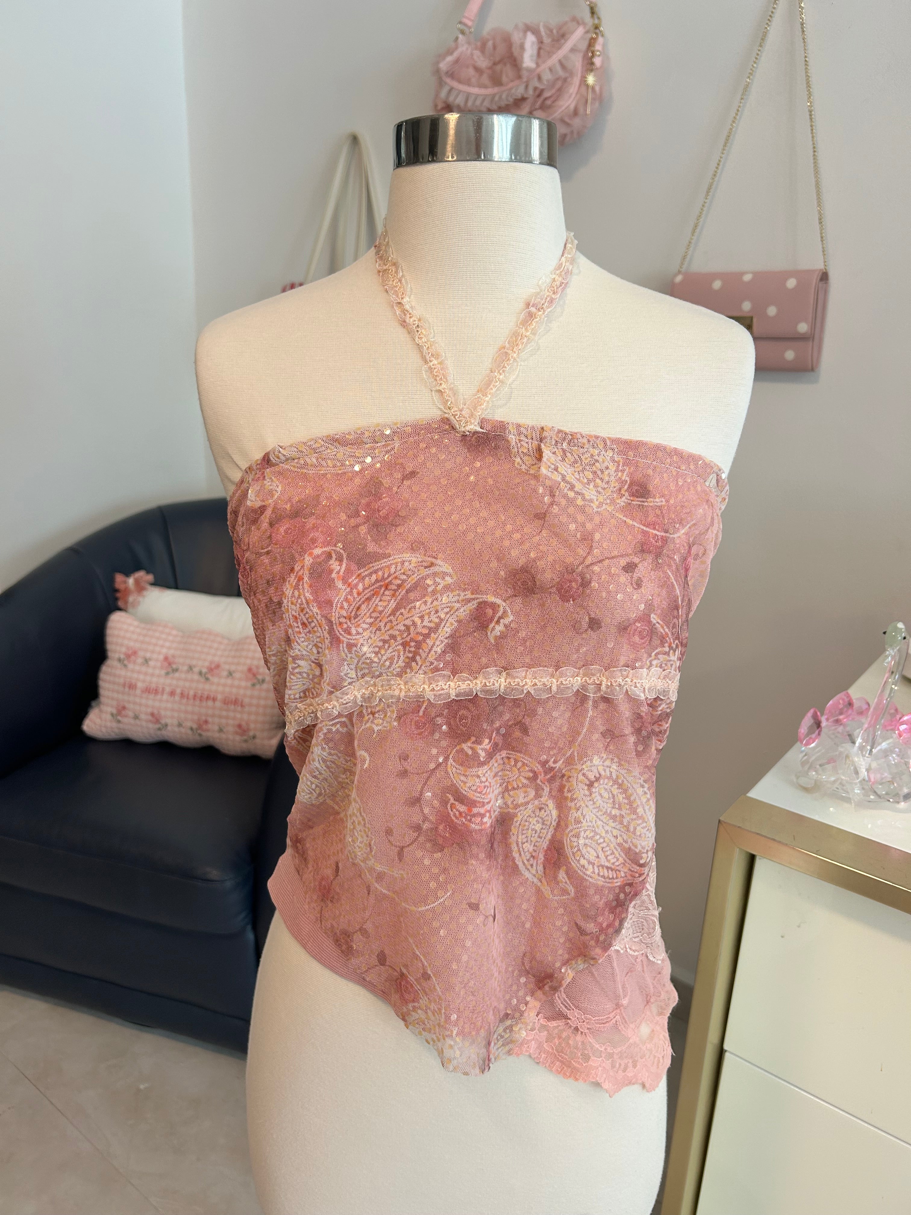 Handmade Fairycore Halter Top-XS