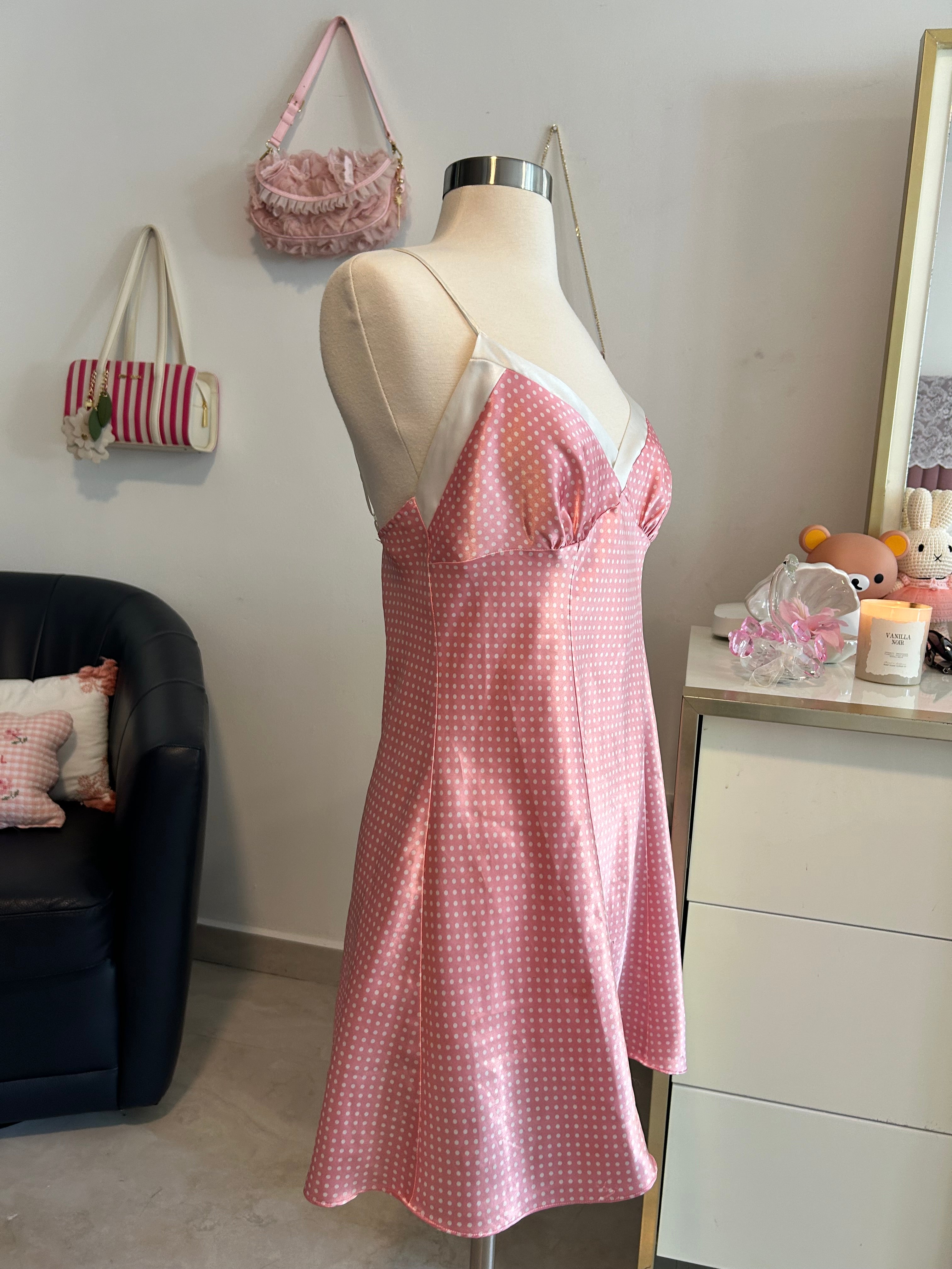Victorias Secret Y2K Polka Dot Slip Dress-M