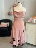 Y2K Express Silk Embroidered Midi Dress-6