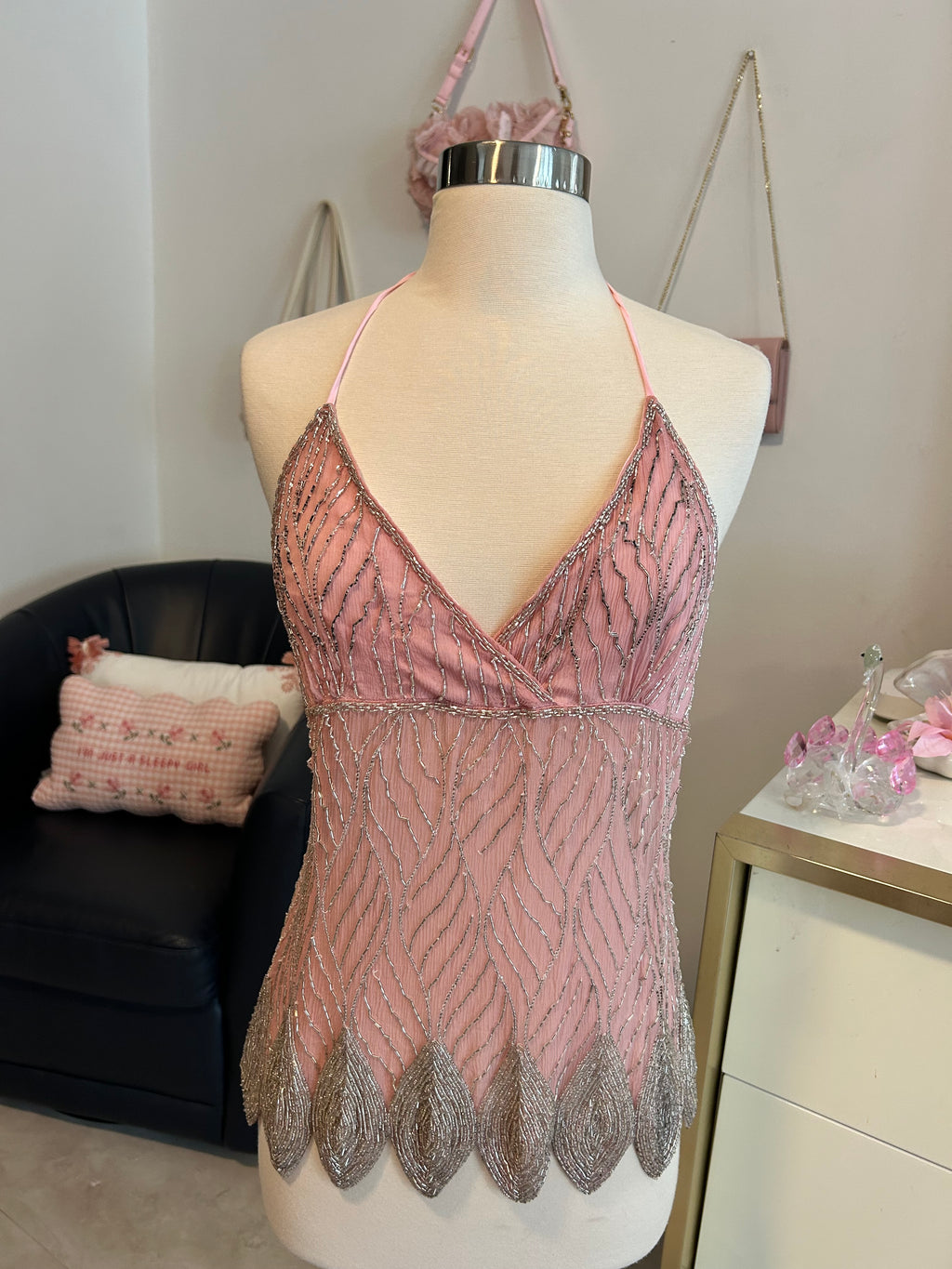 Handmade Glass Bead Fairy Top