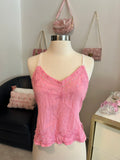 Embroidered Sequin Embroidered Tie Back Top-L