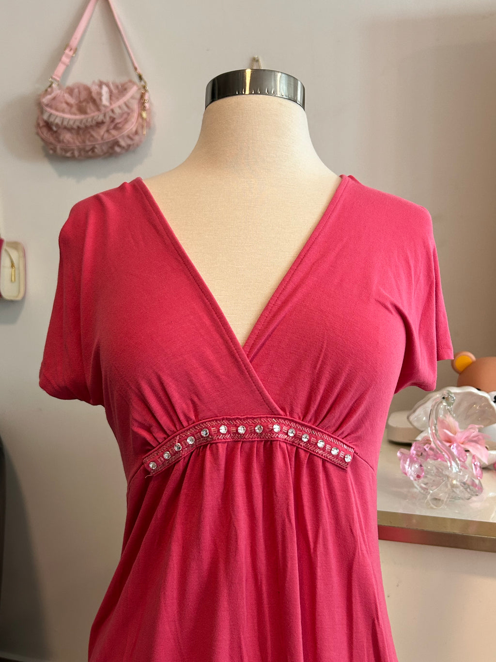 Y2K Gemstone Babydoll Dress-XS