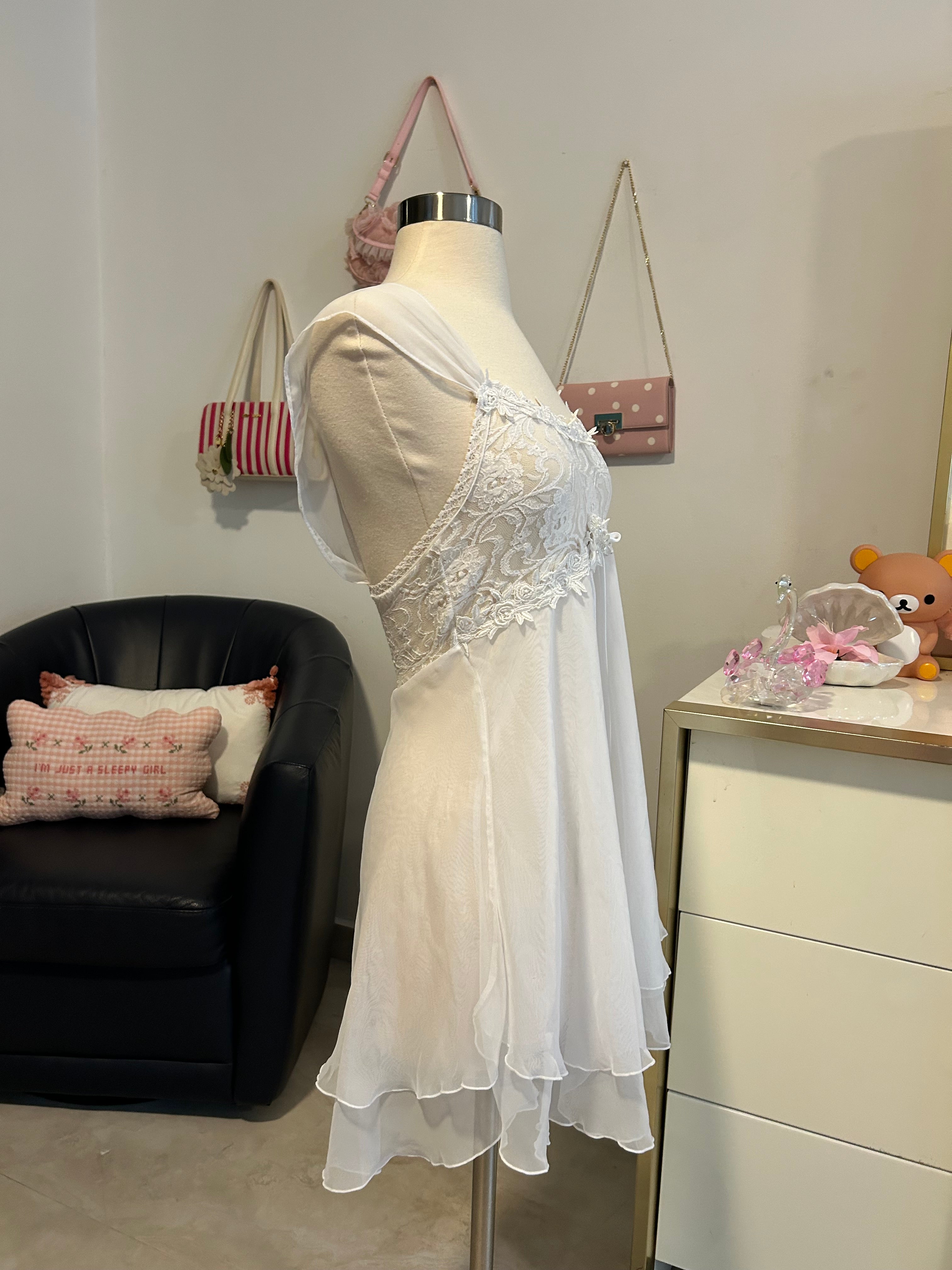 Cinema Etoile Lacey Babydoll Nightgown-S