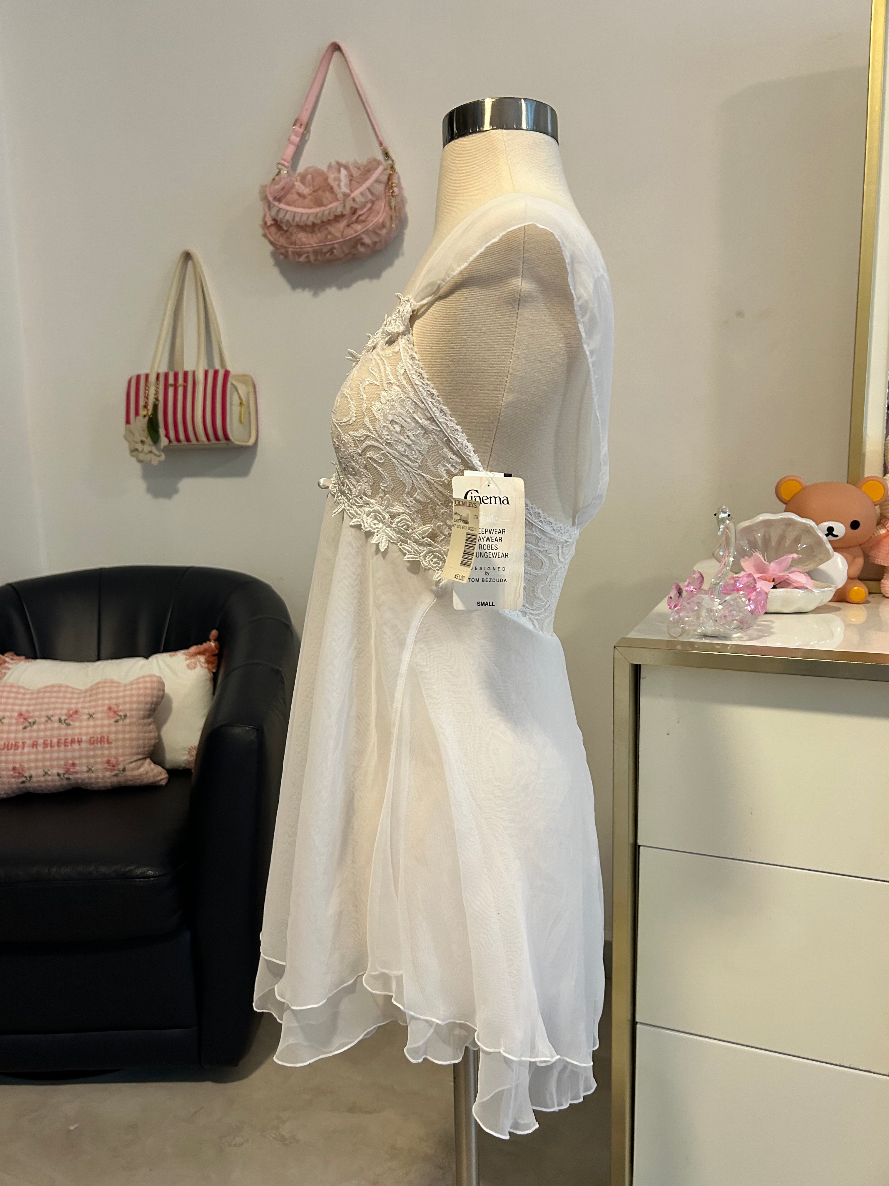 Cinema Etoile Lacey Babydoll Nightgown-S