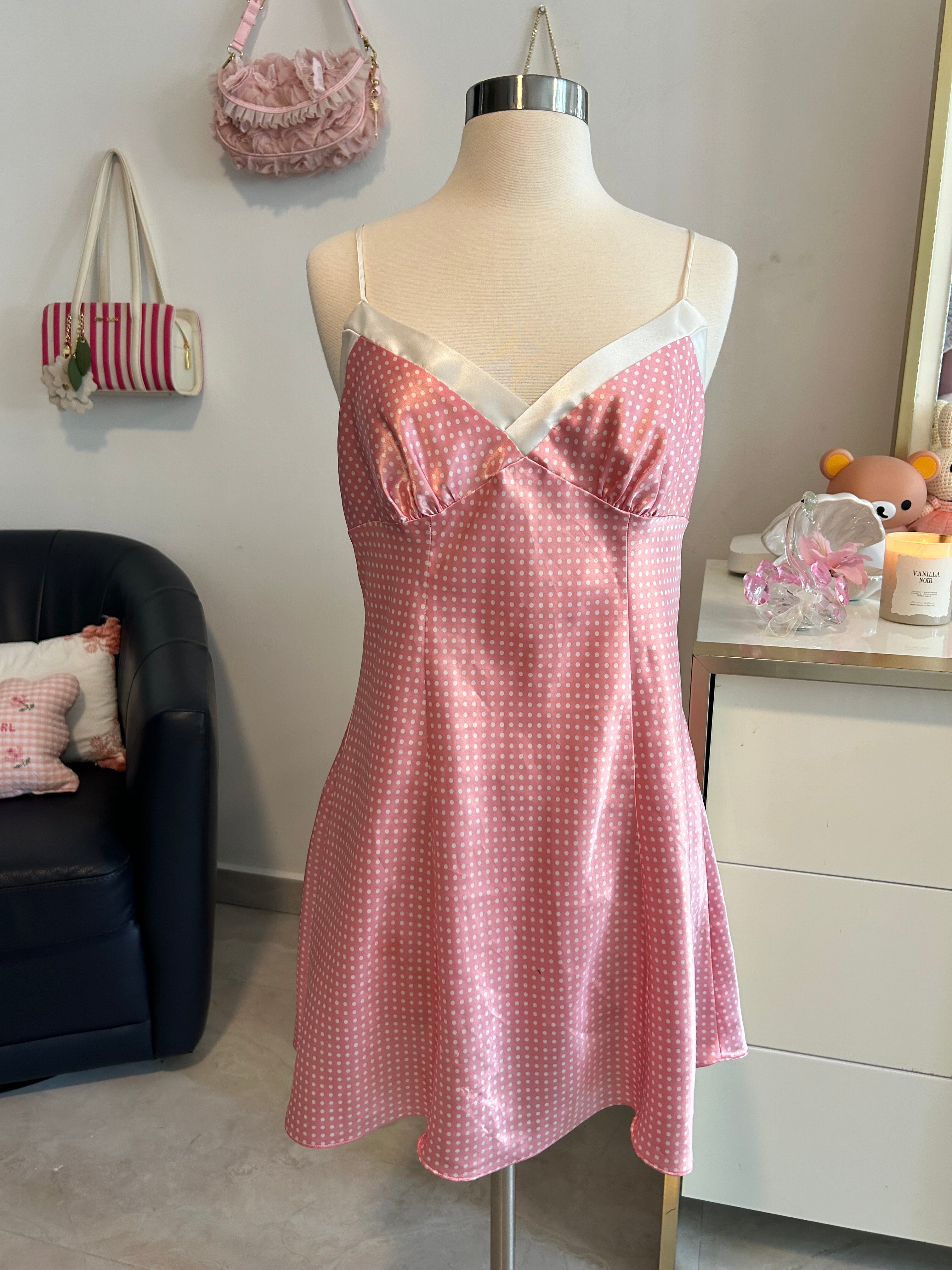 Victorias Secret Y2K Polka Dot Slip Dress-M