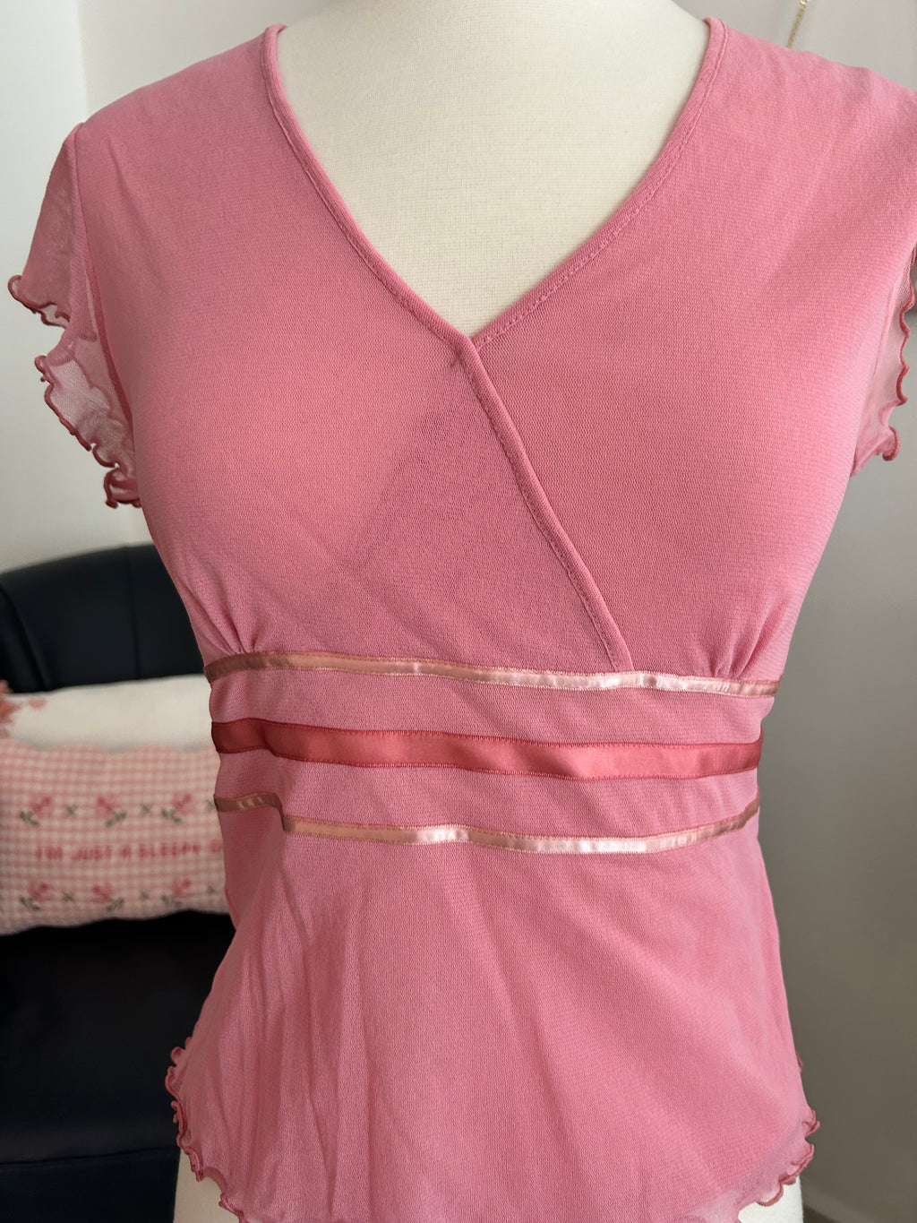 Y2K Tie Back Top-L