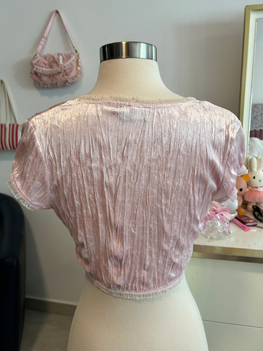Rave Y2k Crushed Velvet Bolero-XS