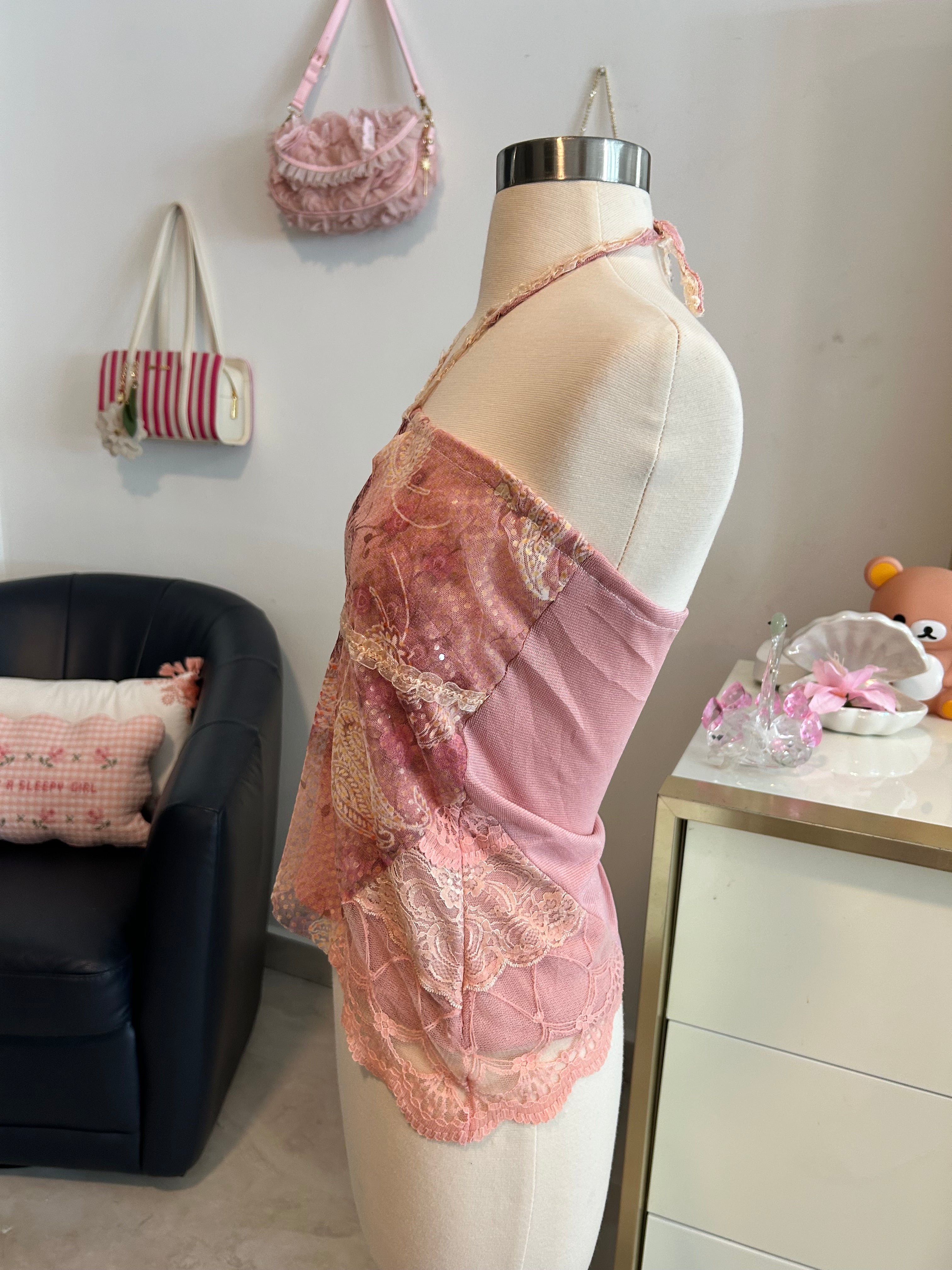 Handmade Fairycore Halter Top-XS