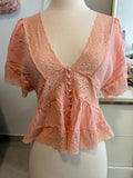 Forever 21 Peach Blouse-S
