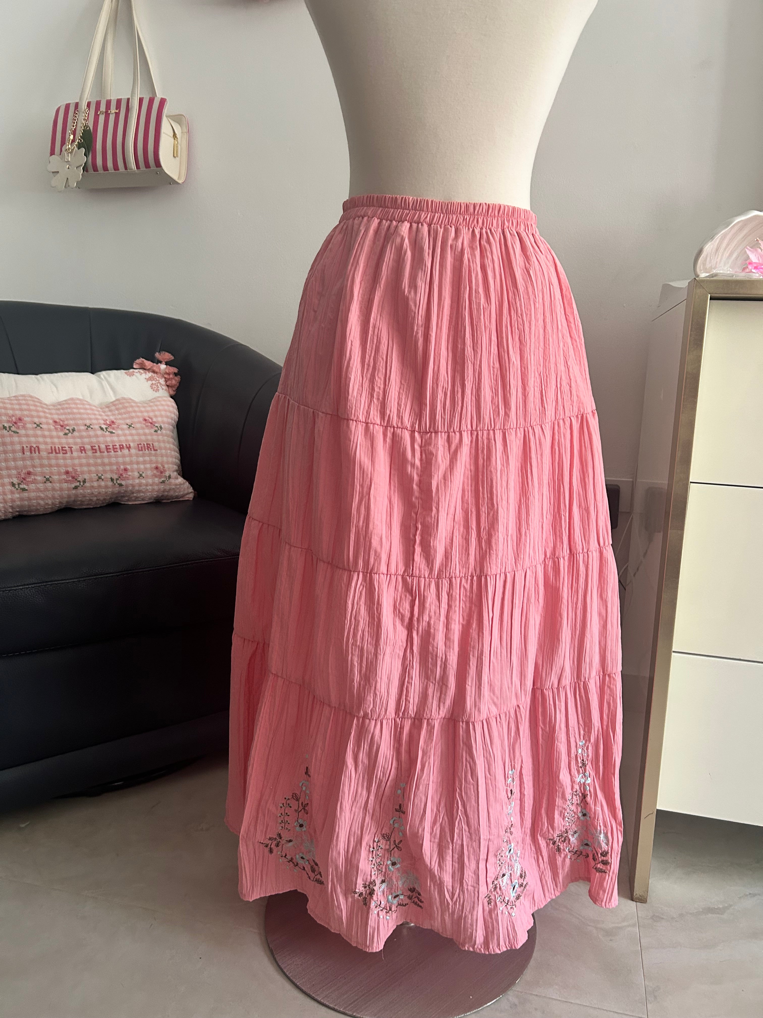Kommotion Embroidered Maxi Skirt