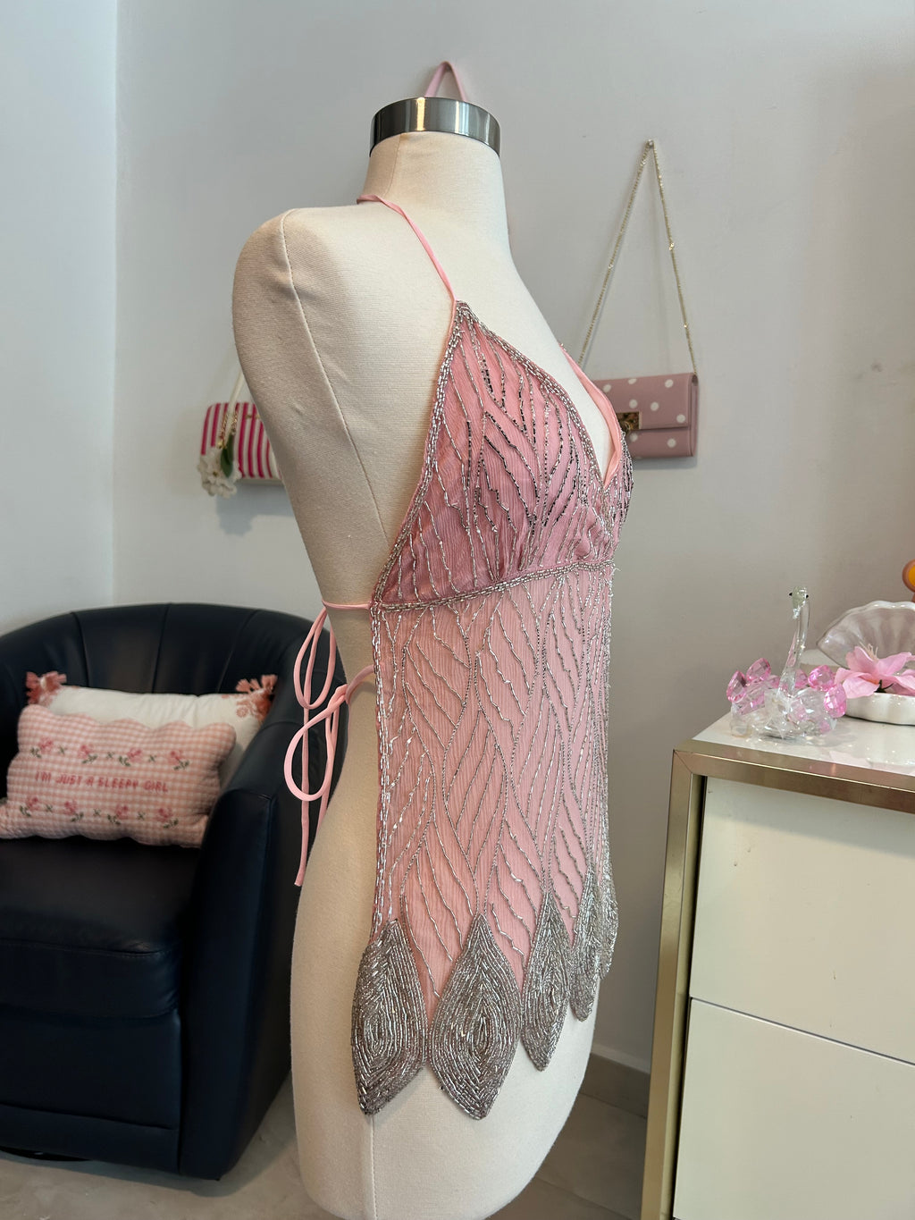 Handmade Glass Bead Fairy Top