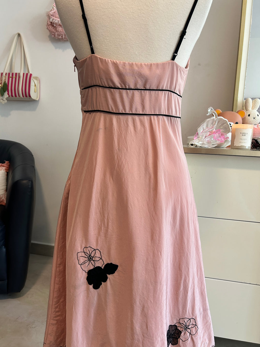 Y2K Express Silk Embroidered Midi Dress-6