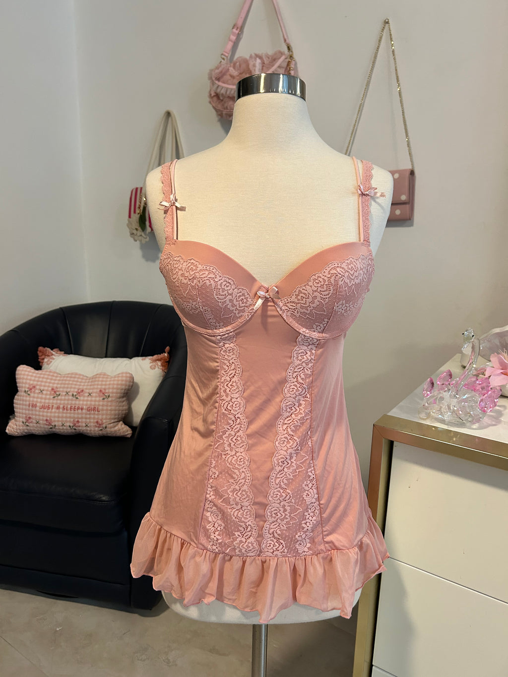 Sophie Pink Dusty Pink Bustier-S