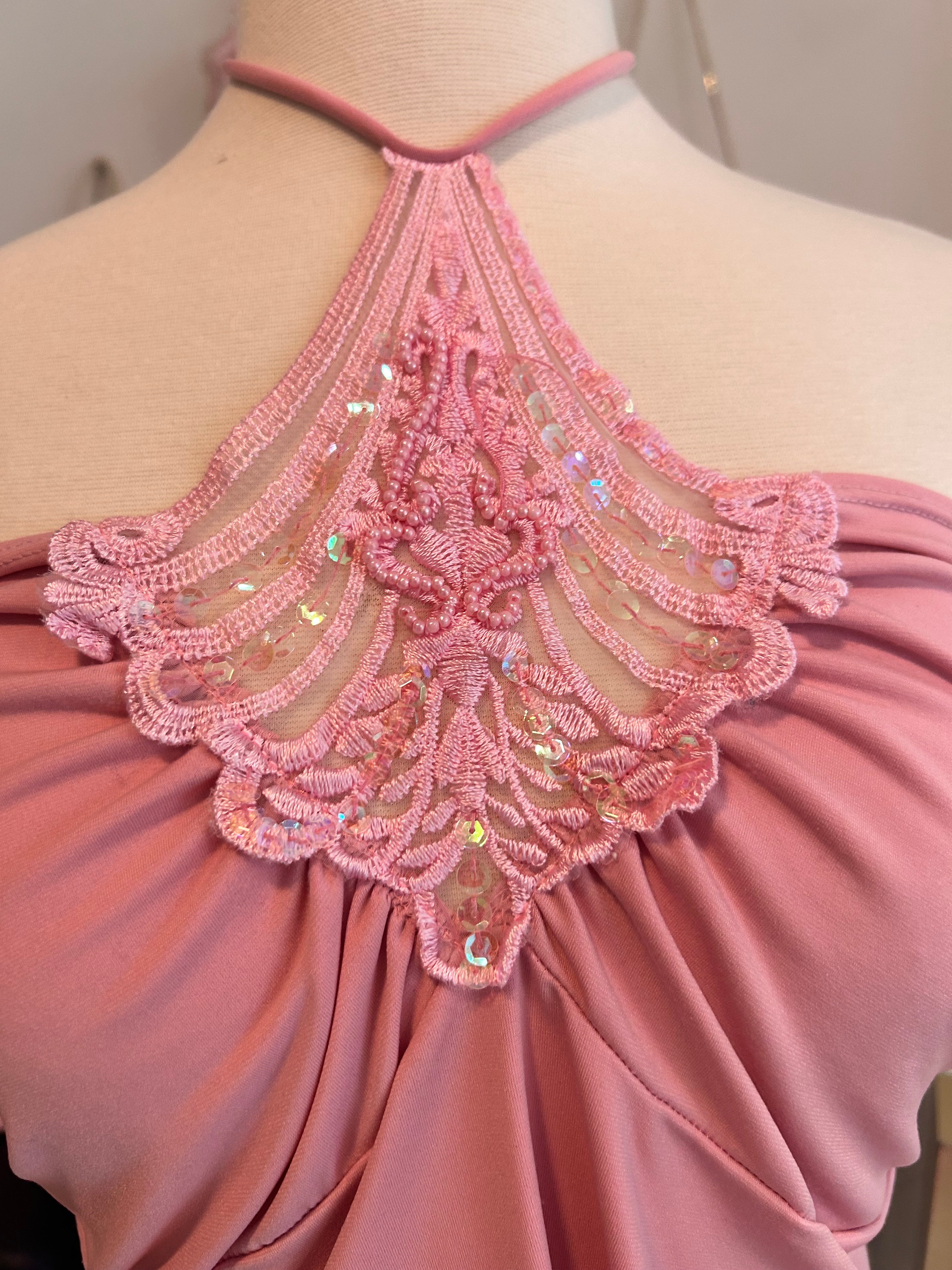 Vintage Beaded Halter Top-XL