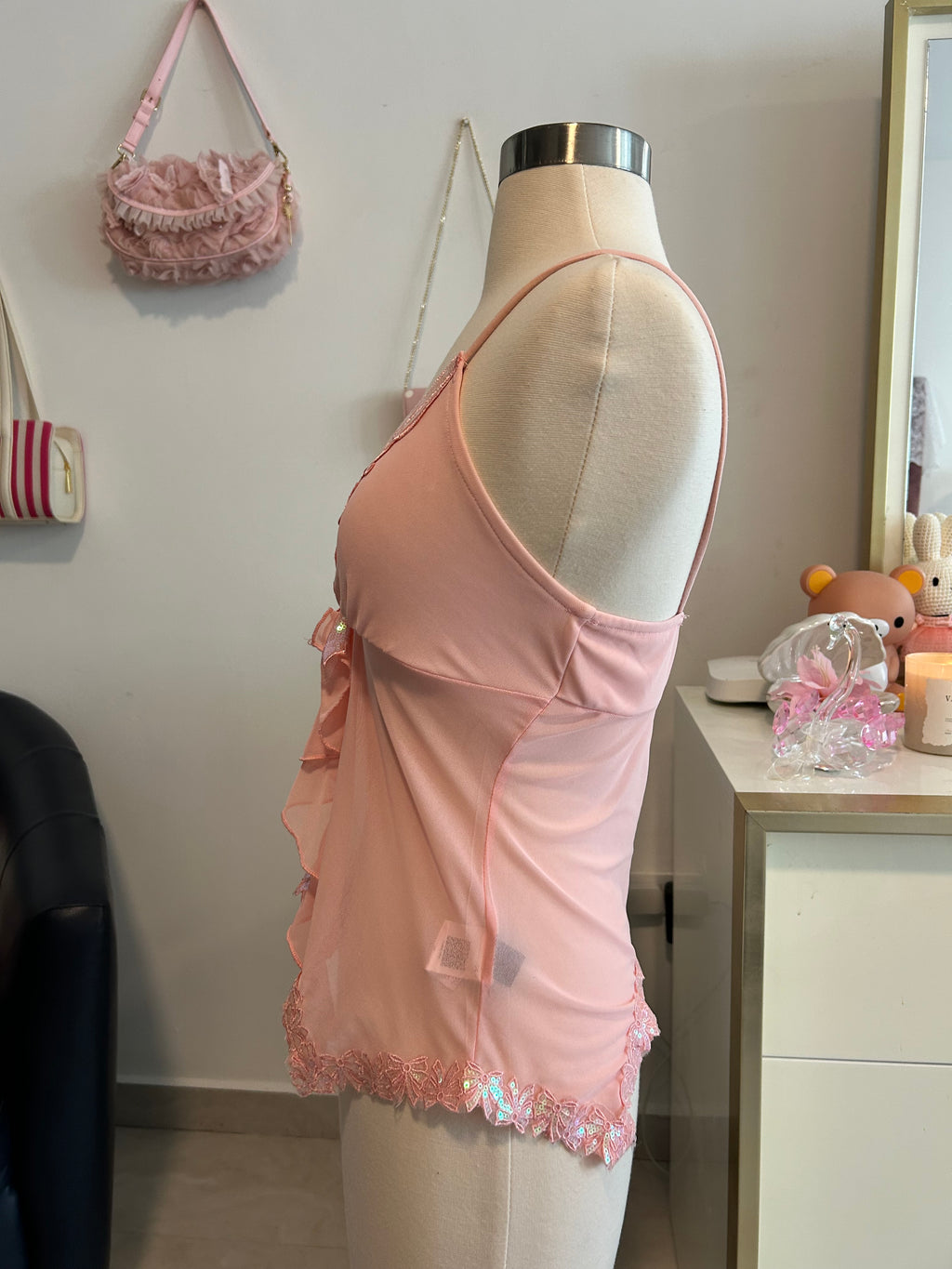 Sequin Bow Fairy Top-S