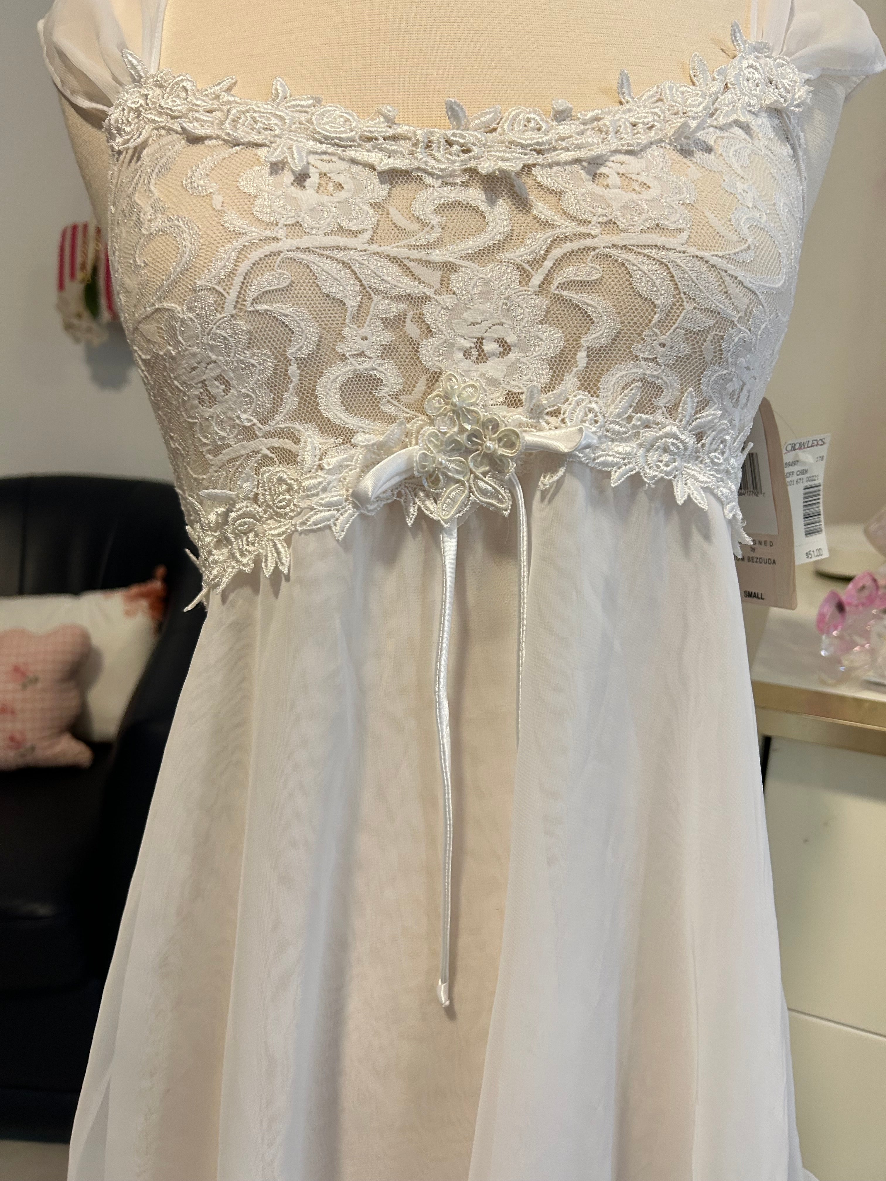 Cinema Etoile Lacey Babydoll Nightgown-S