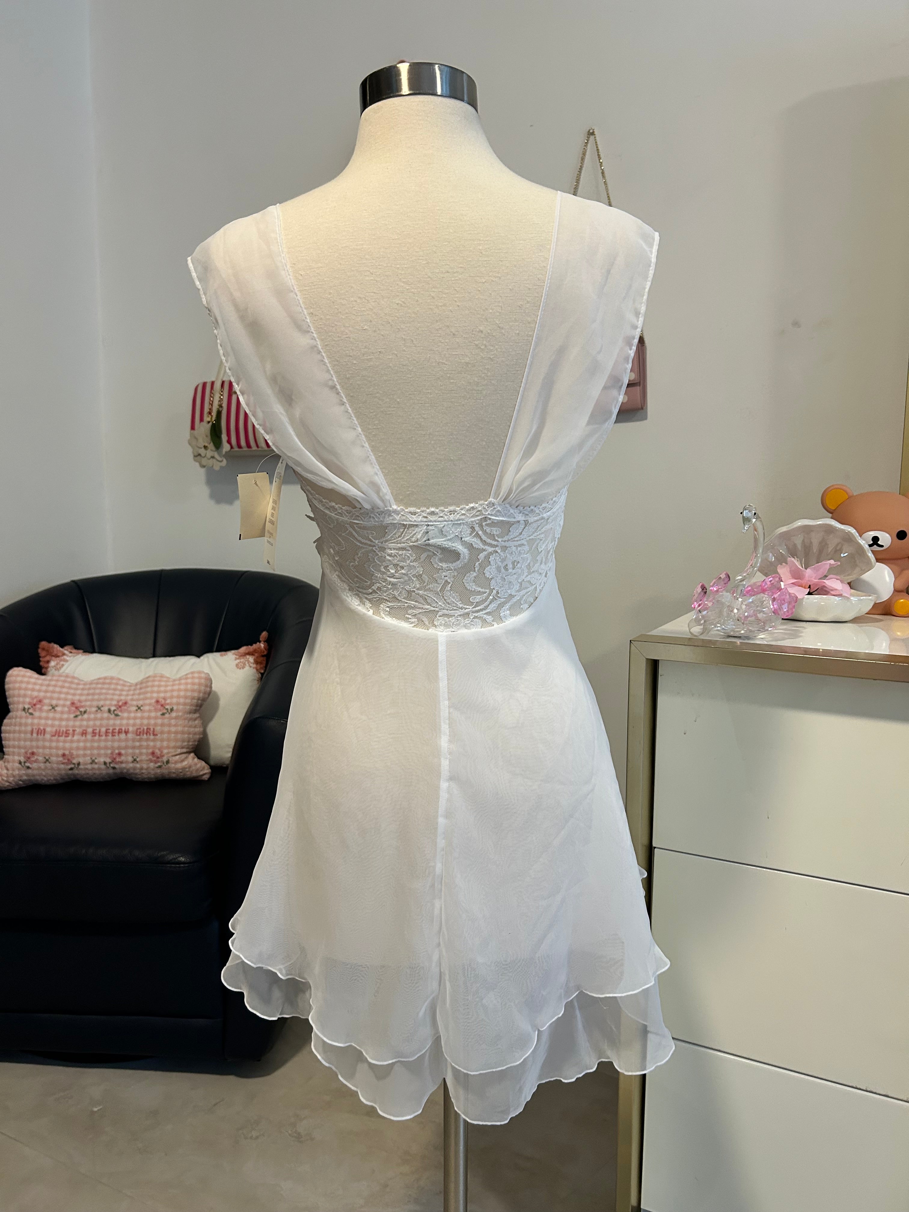Cinema Etoile Lacey Babydoll Nightgown-S