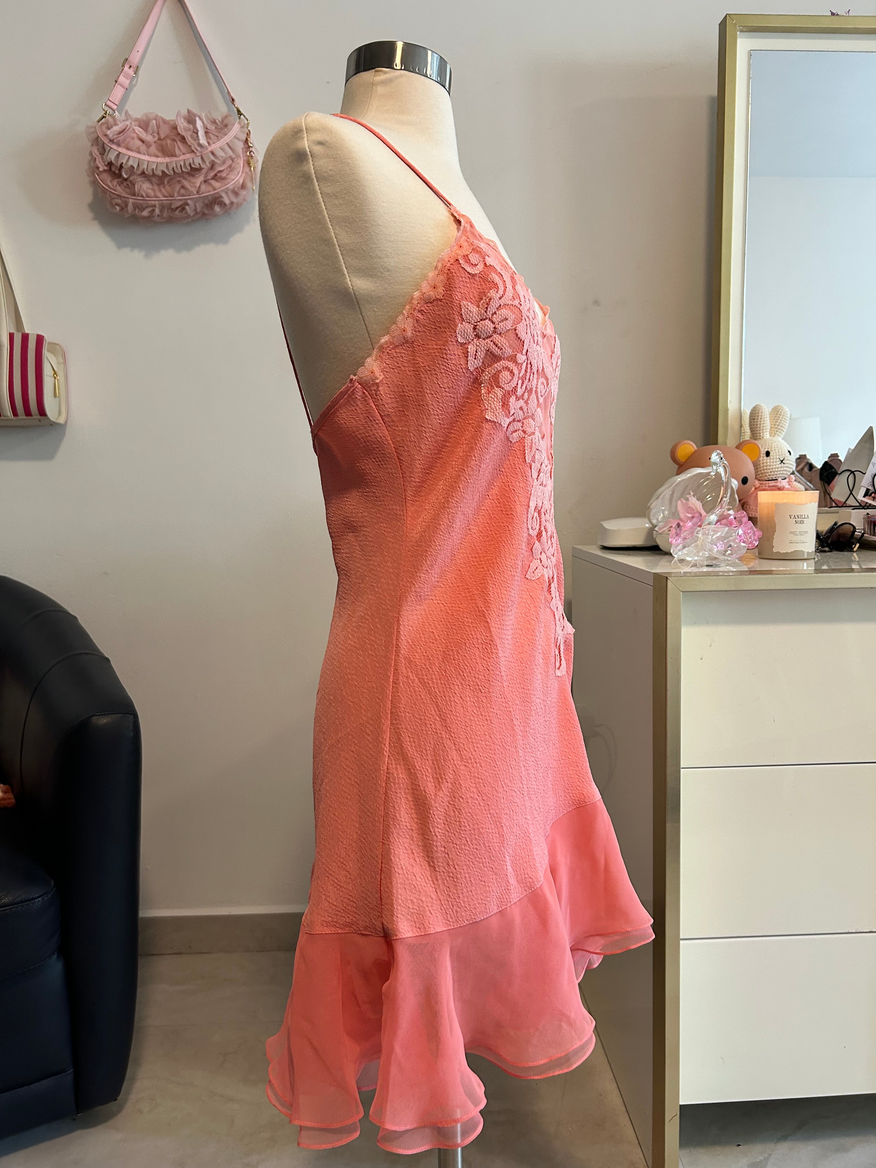 Gold Label Victorias Secret Coral Slip Dress-S
