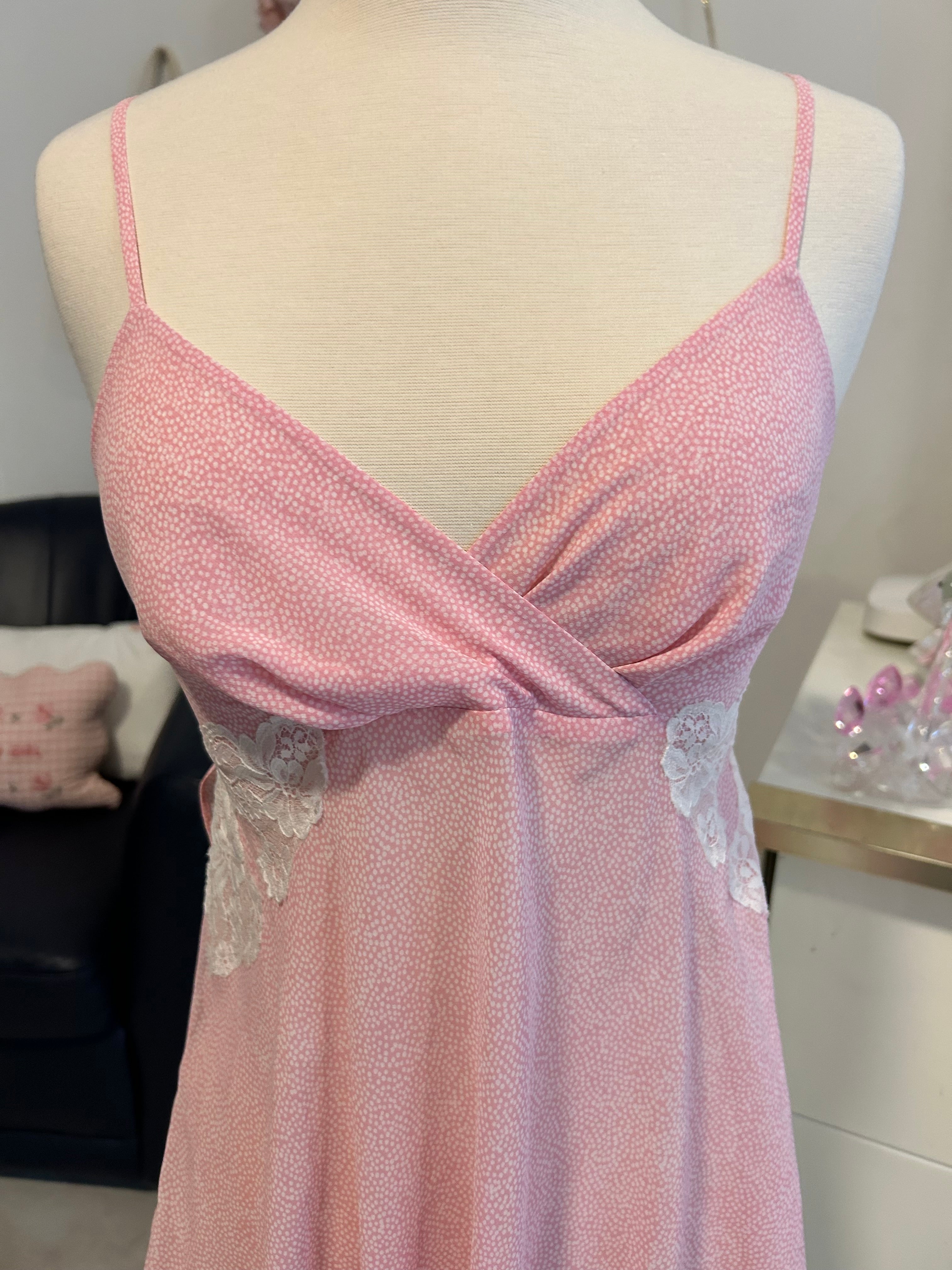 Pink Spotted Babydoll Cami Top-M
