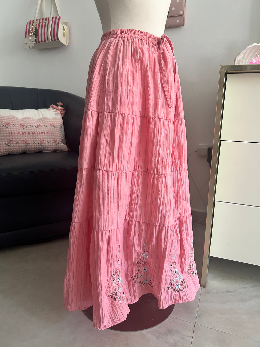 Kommotion Embroidered Maxi Skirt