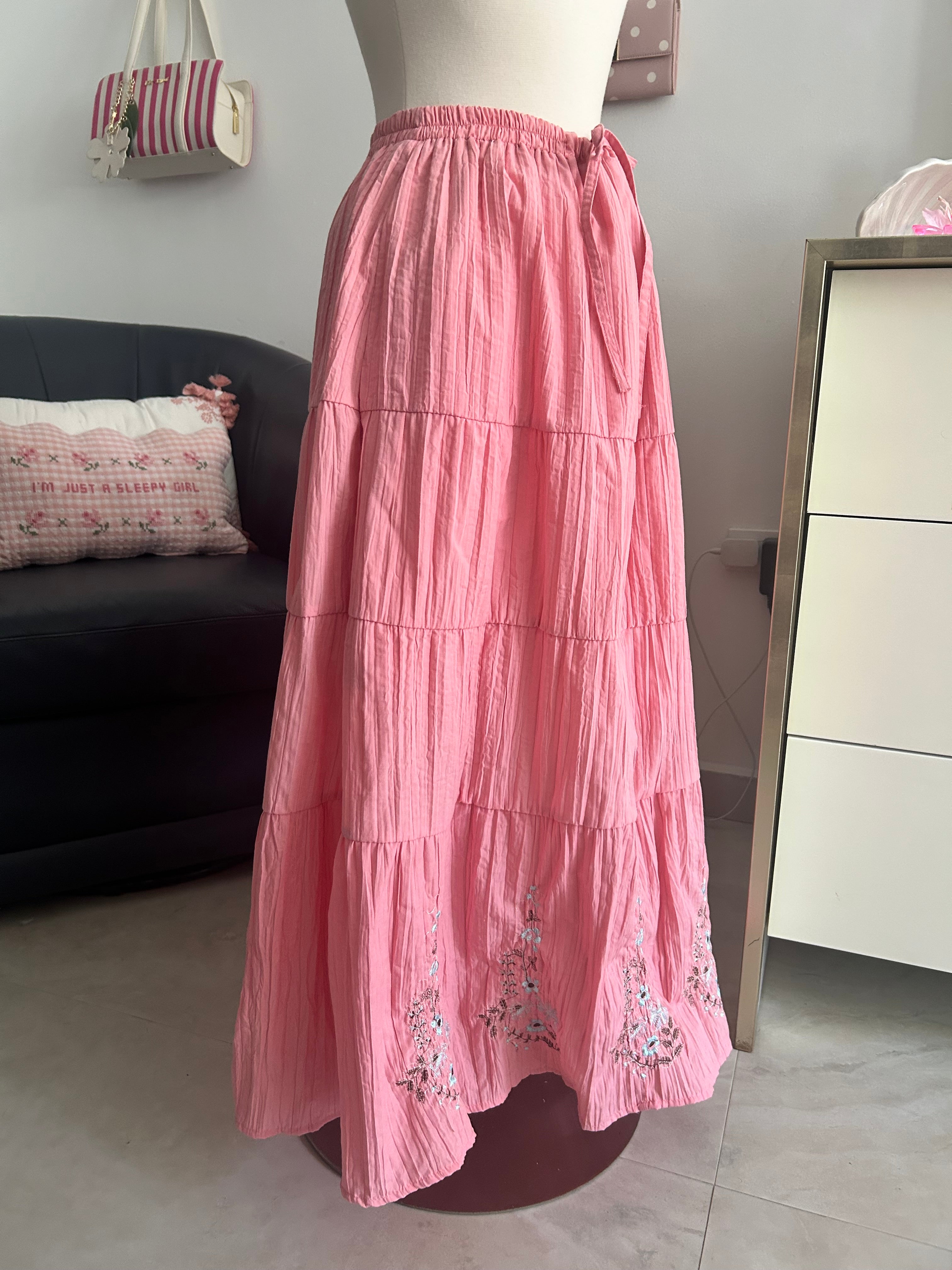 Kommotion Embroidered Maxi Skirt