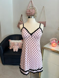 Jenni Intimates Pink Polka Dot Babydoll Dress-S