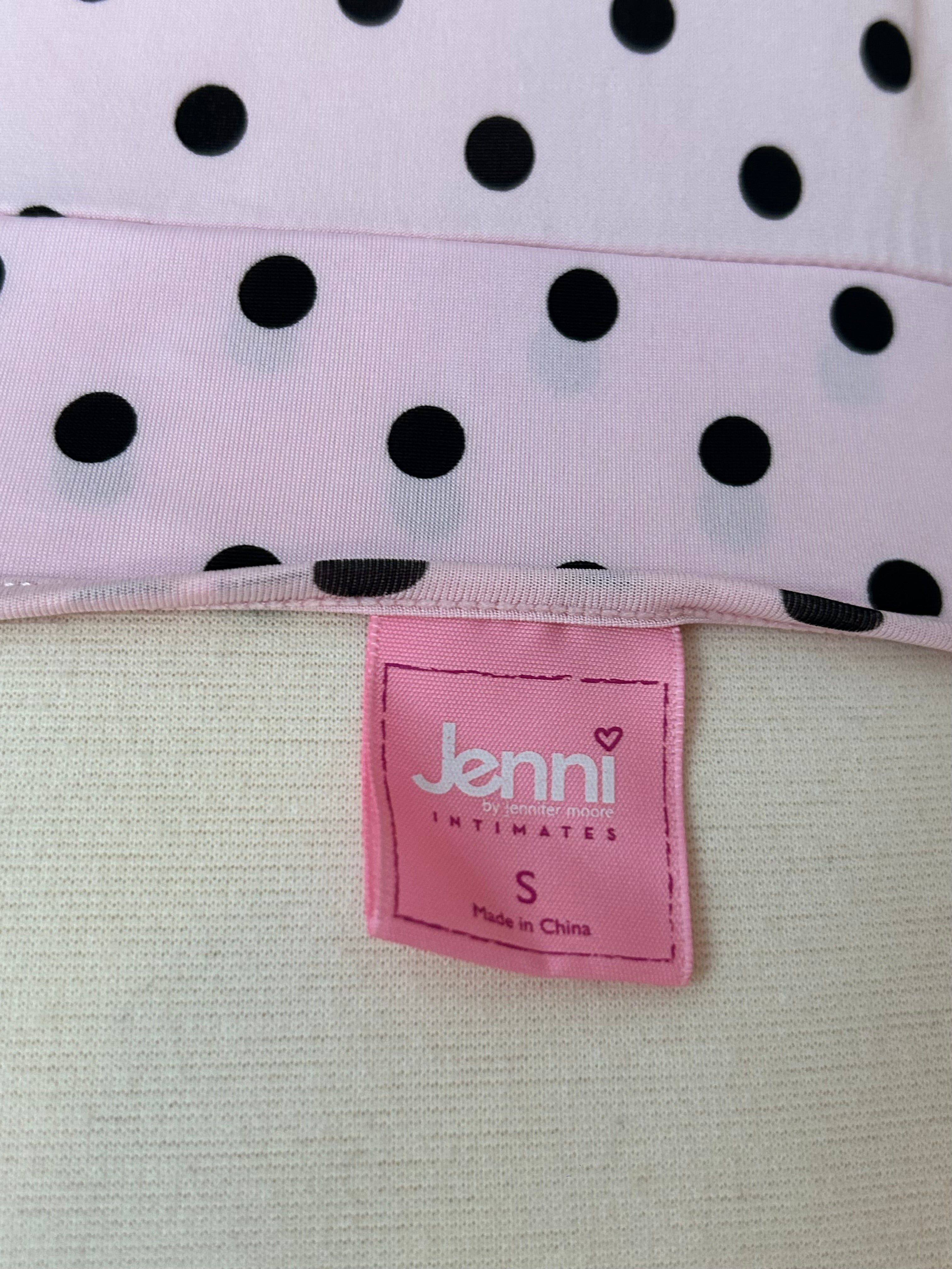 Jenni Intimates Pink Polka Dot Babydoll Dress-S