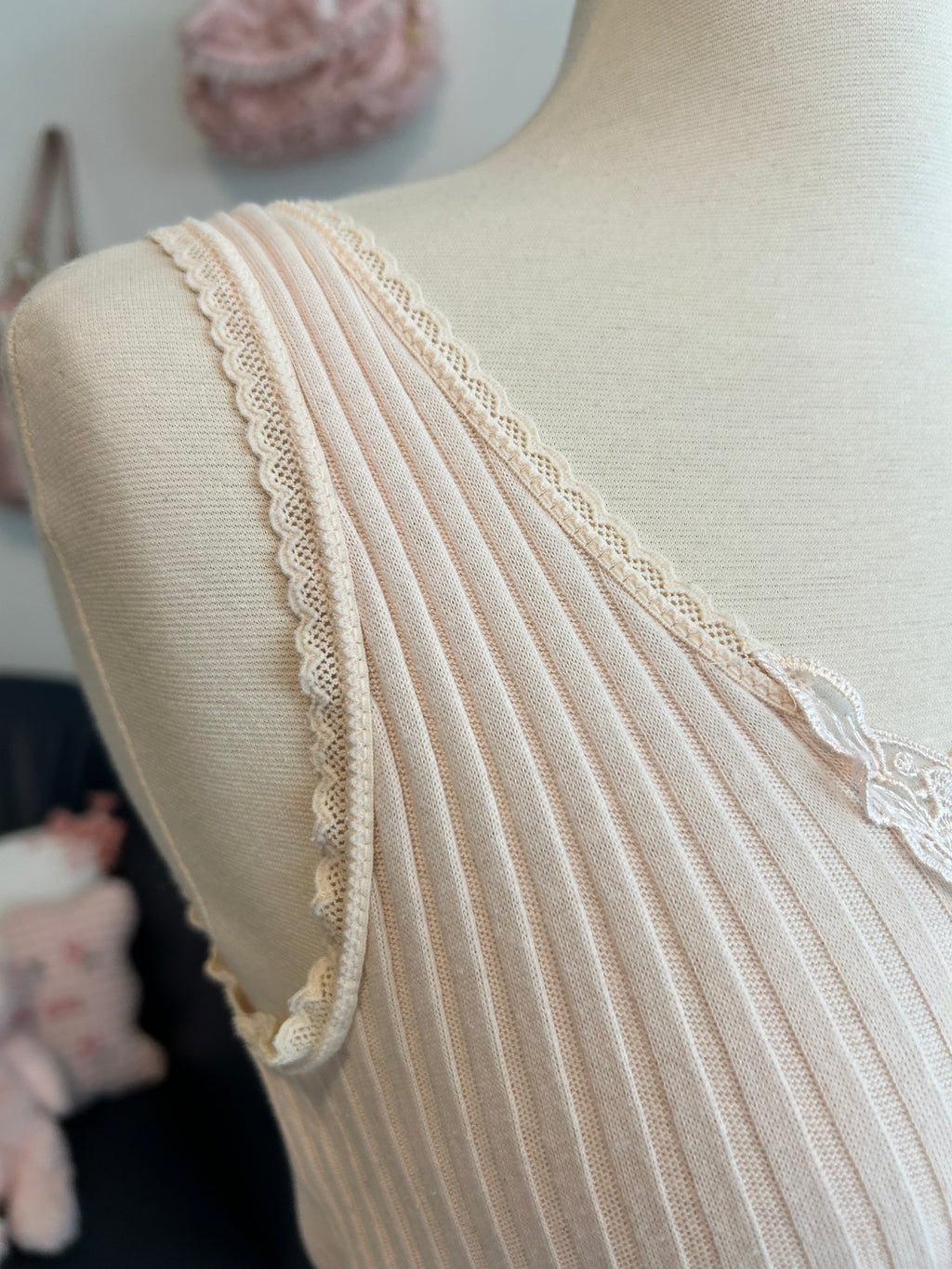 Vintage Hanna Cotton Ribbed Tank-M