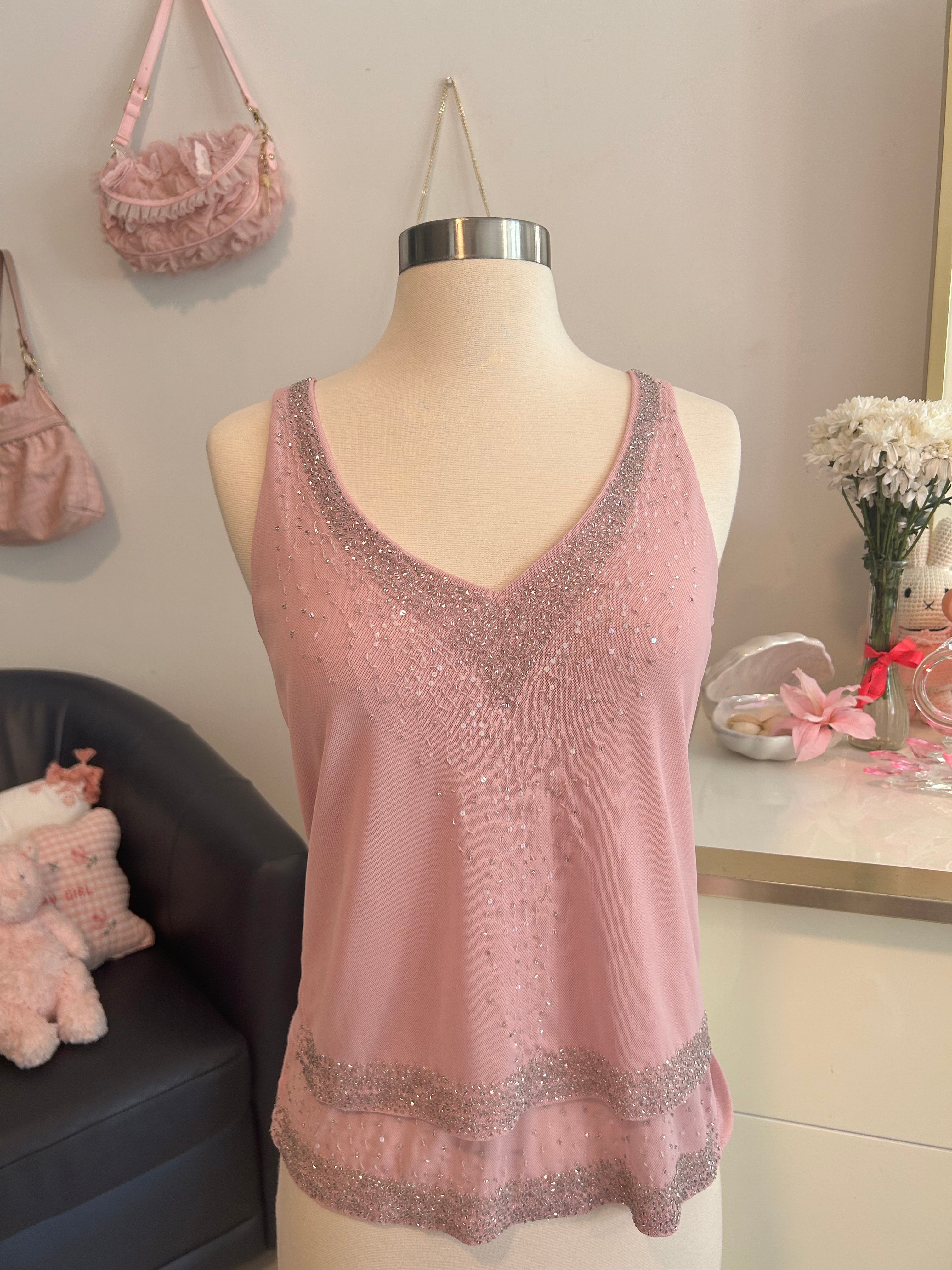 Express Sequin Beaded Top-M